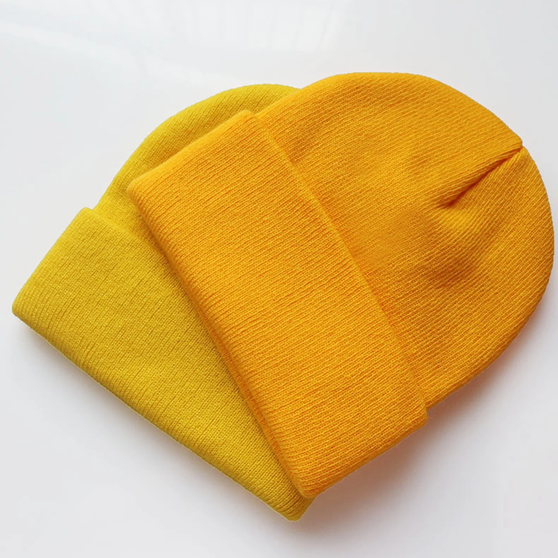 Cuffed Knit Beanie with Patch
