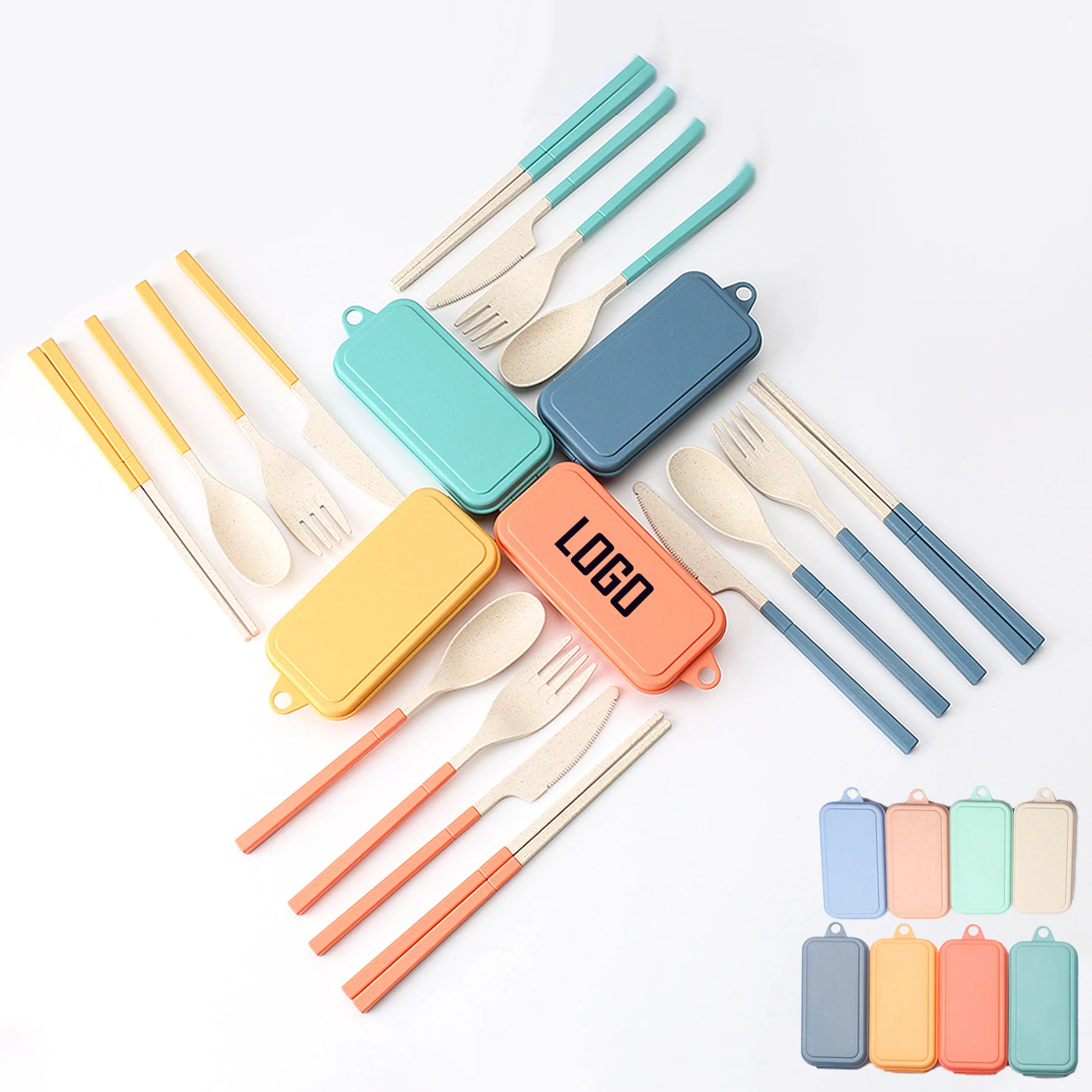 Wheat Straw Folding Cutlery Set