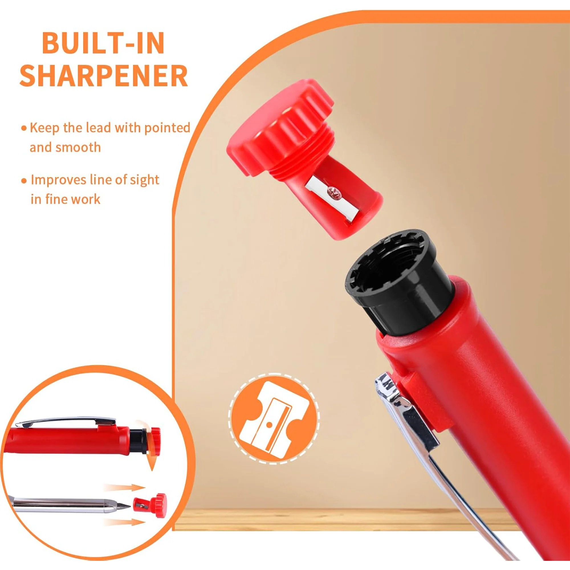 2.8mm Metal Body Carpenter's Pencil Set