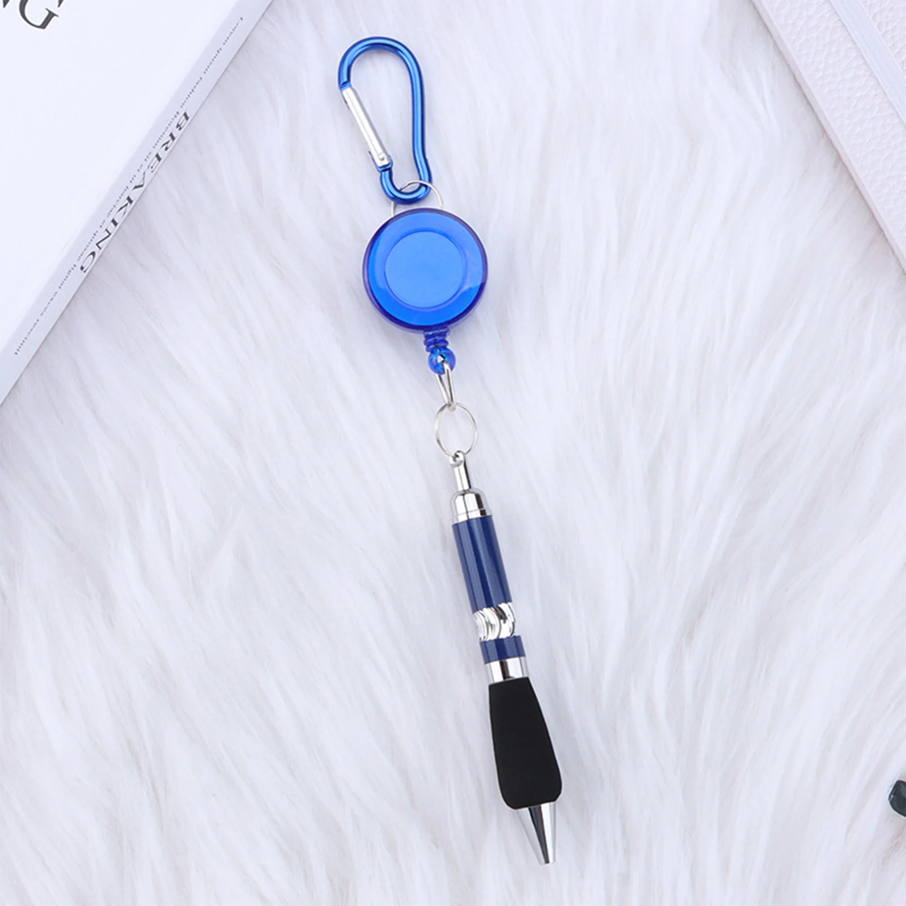 Carabiner Retractable Badge Reel With Pen