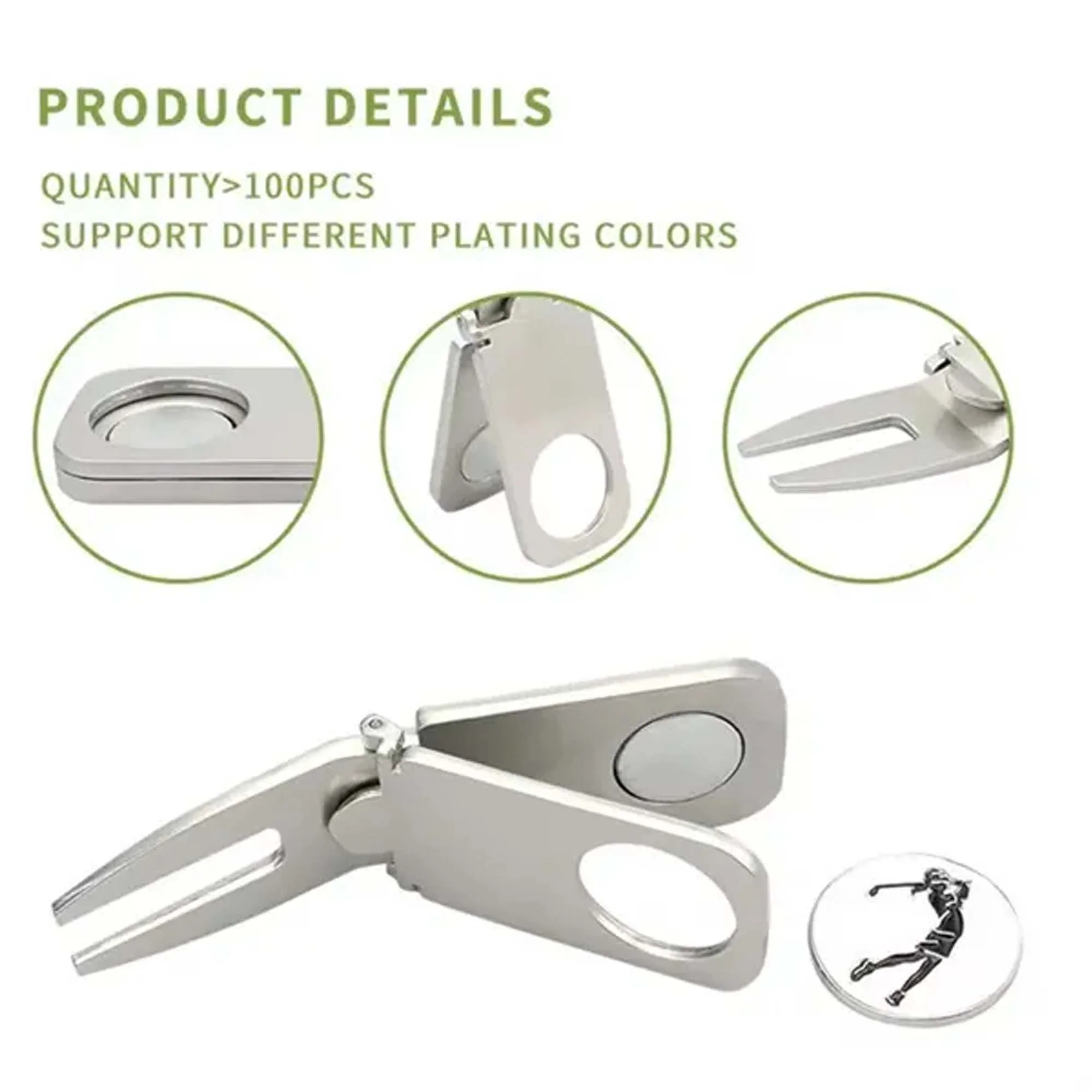 All Metal 3-in-1 Golf Divot Tool