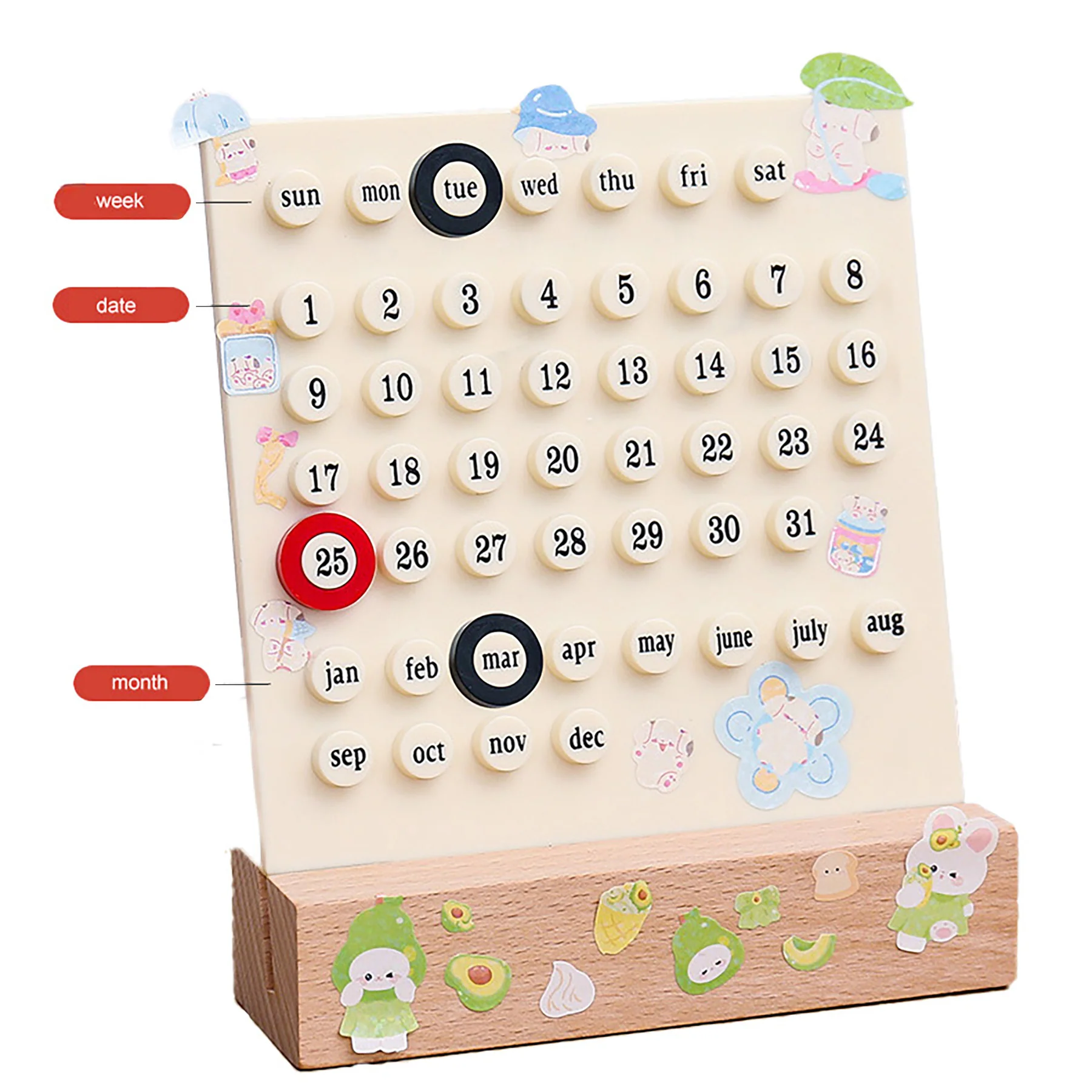 Kid's Desktop Perpetual Calendar DIY Educational Toy