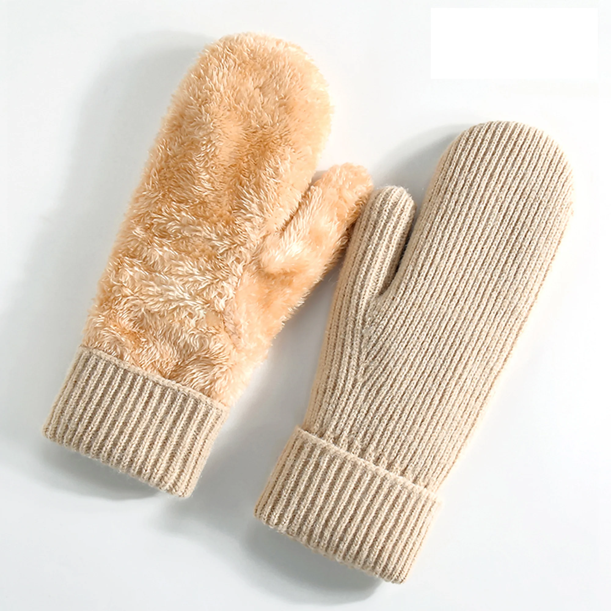 Women'S Winter Outdoor Mittens Thickened Fleece