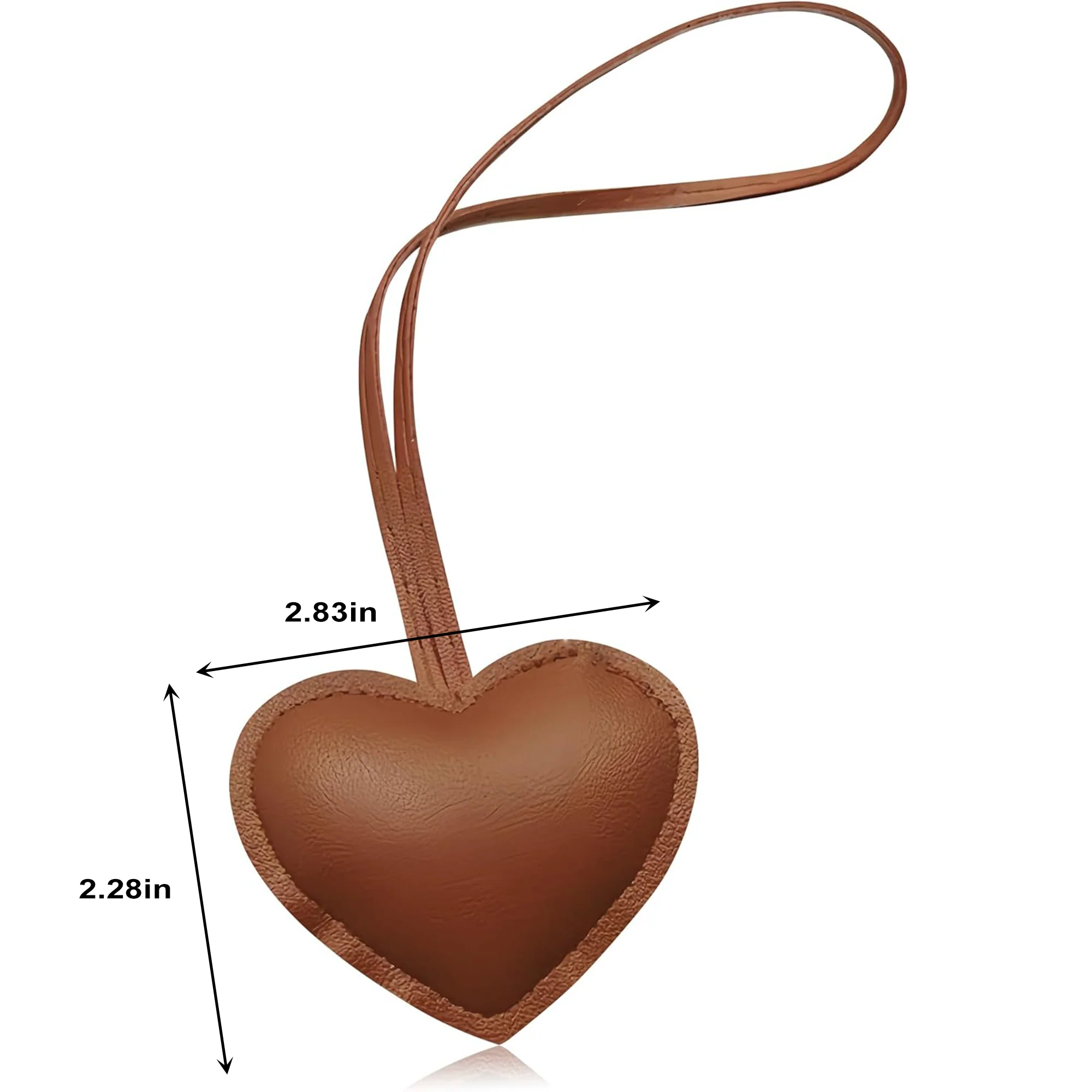 PU Leather Heart-Shaped Pendant