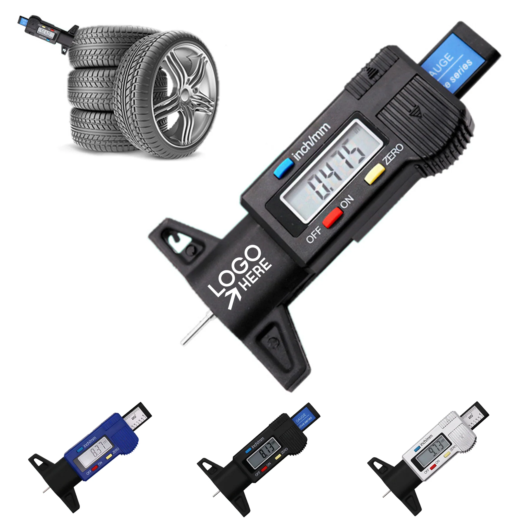 Digital Tyre Tread Depth Gauge Measurer Tool