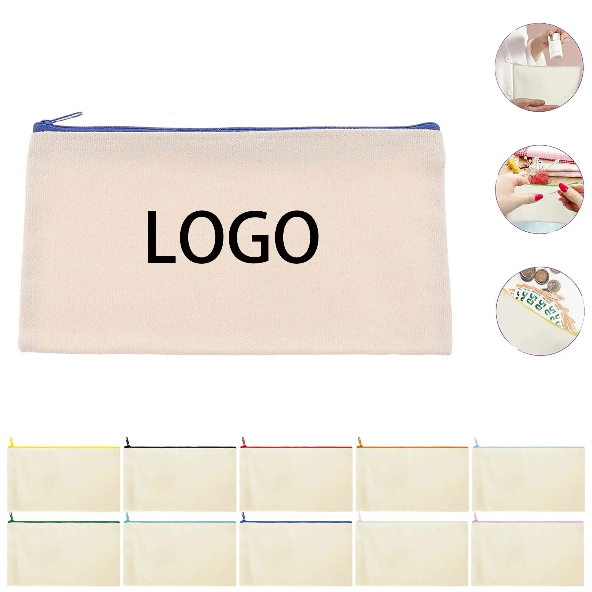 Multi-Purpose Canvas Pencil Pouch