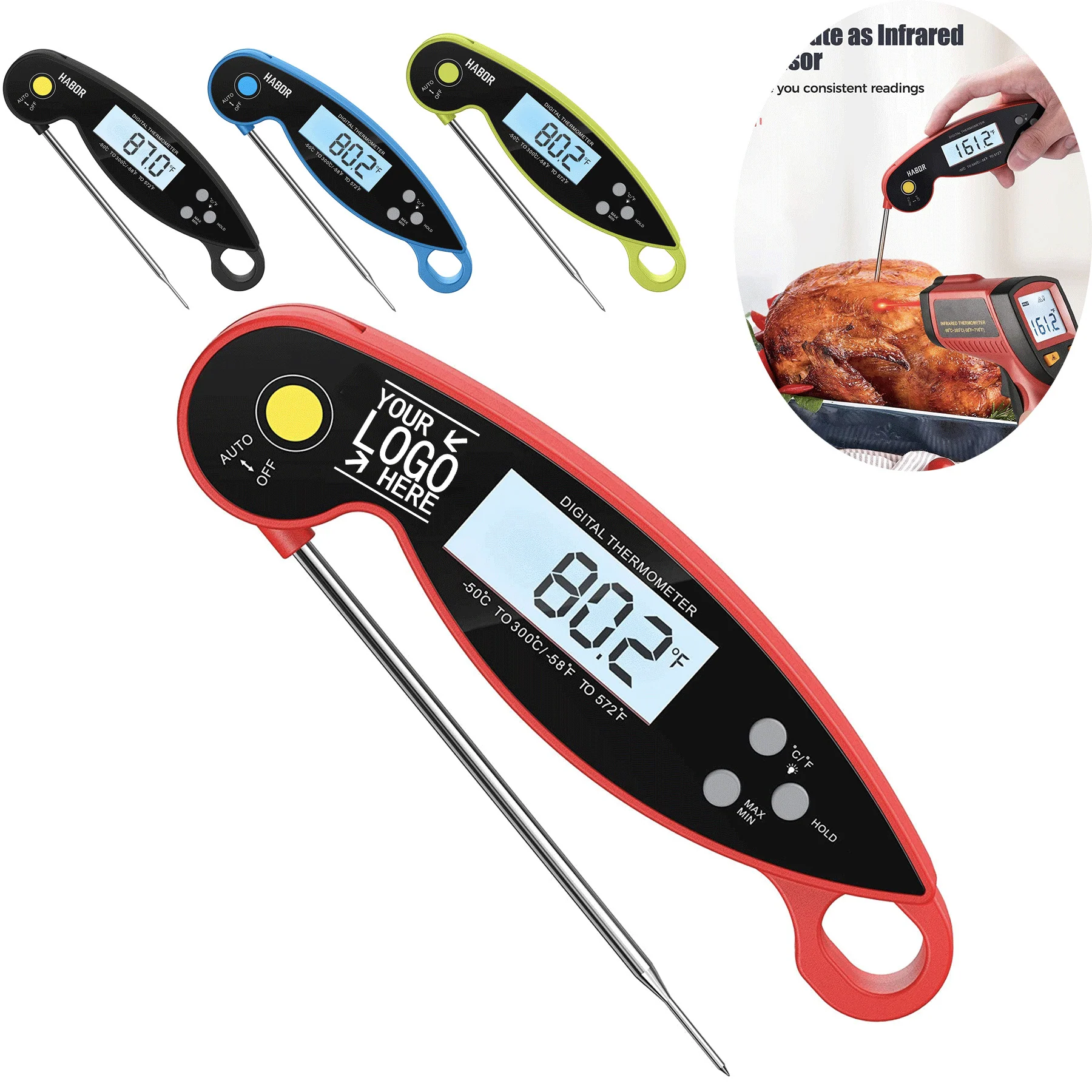Ipx6 Waterproof Digital Cooking Thermometer