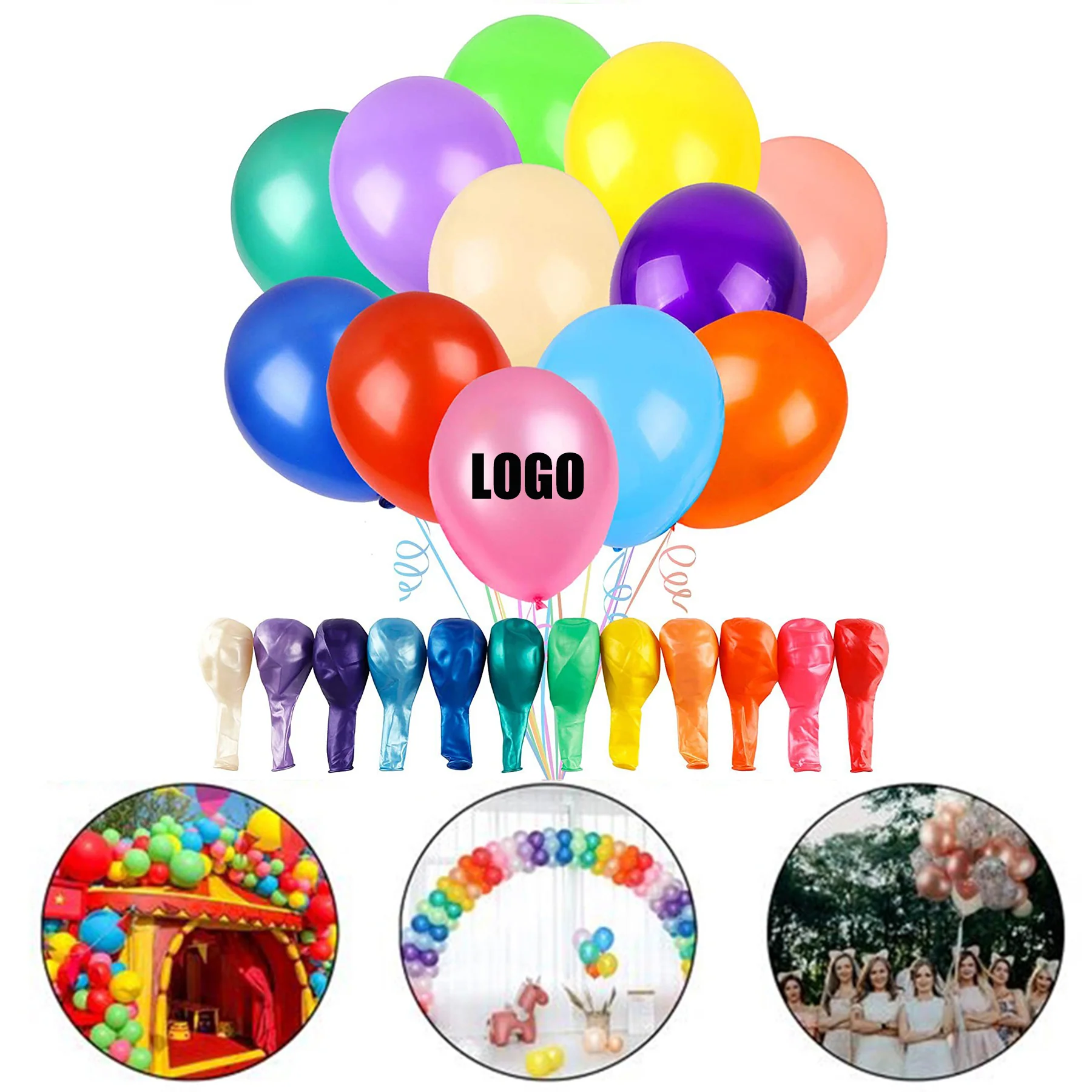 120 Balloons Assorted Color