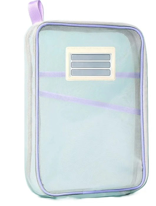 Large-Opening Mesh Zipper Student Pencil Case