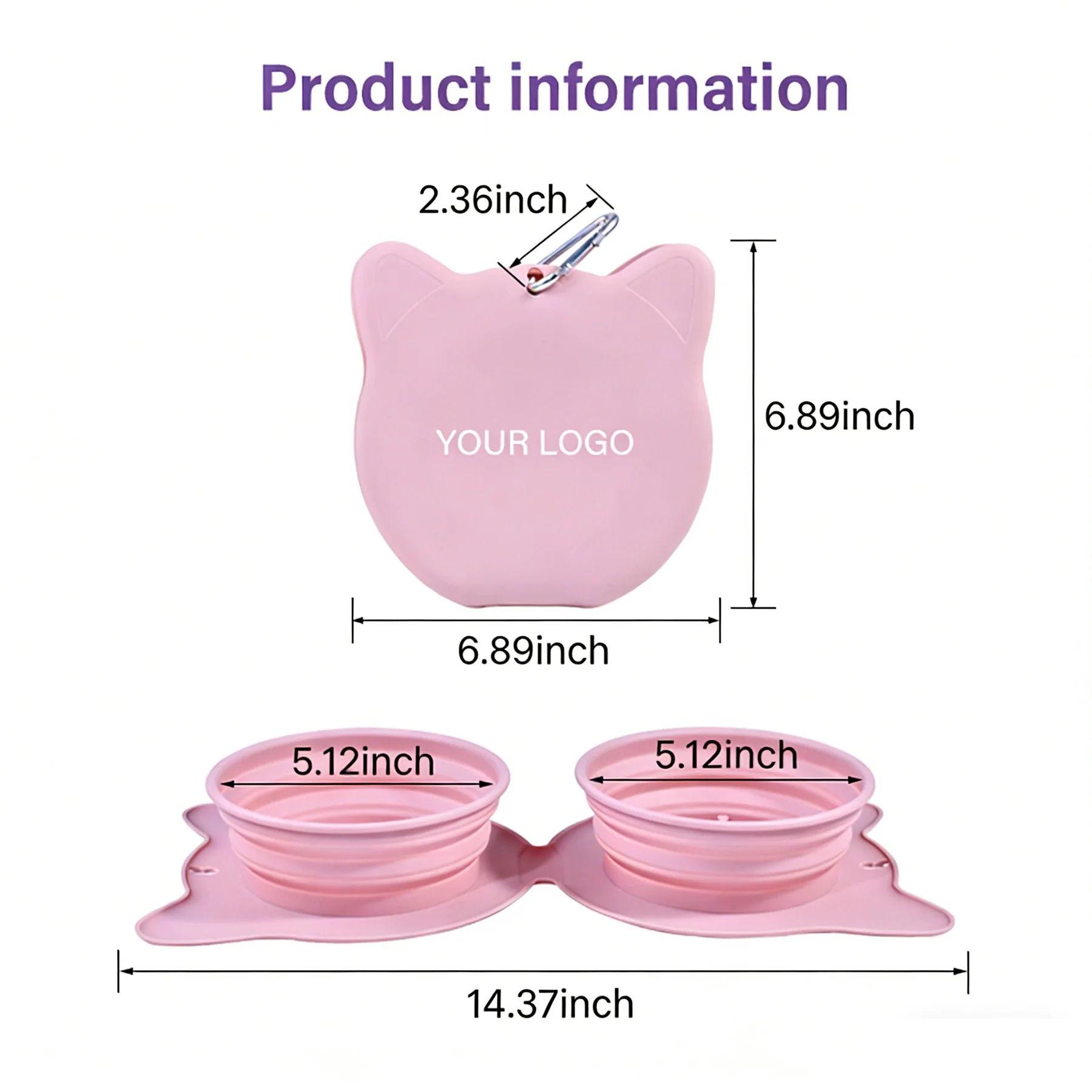 2-in-1 Pet Travel Double Bowl