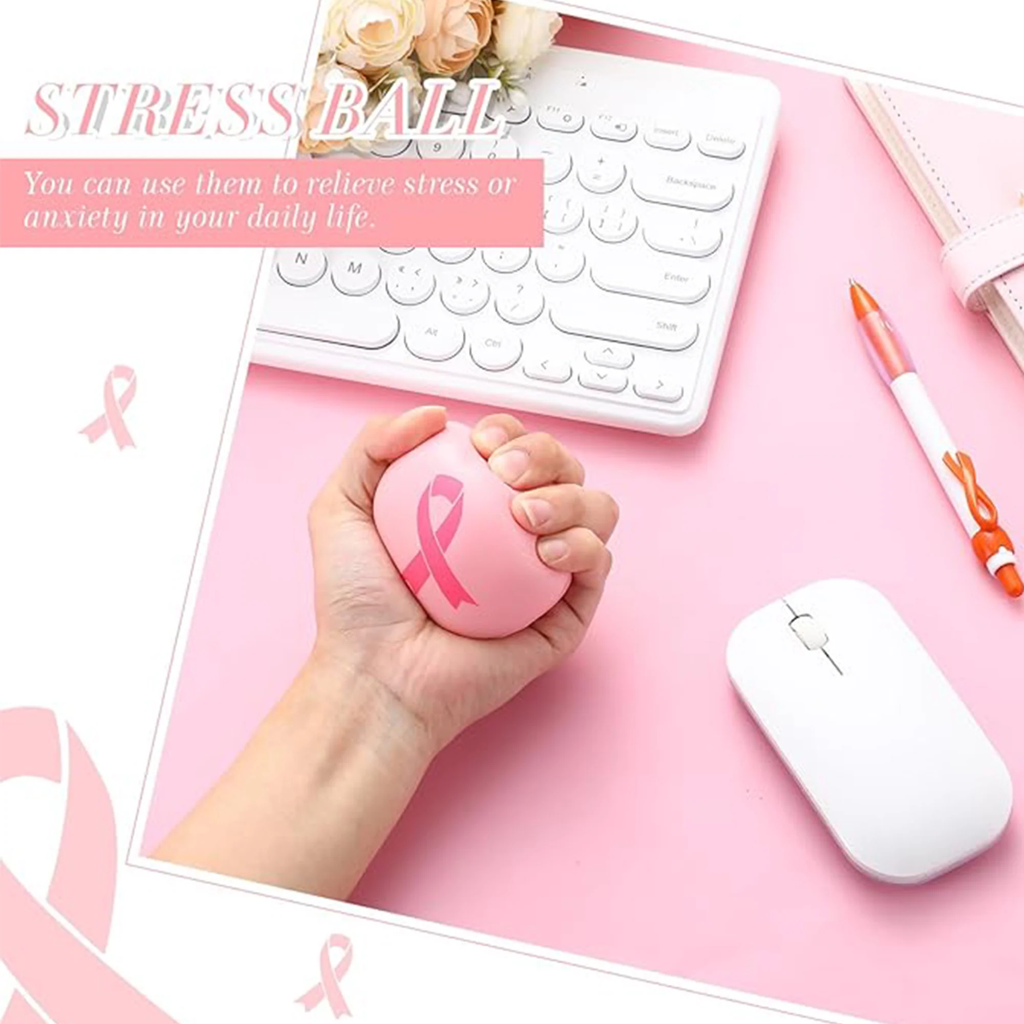Heart Shaped Breast Cancer Gifts Foam Ball