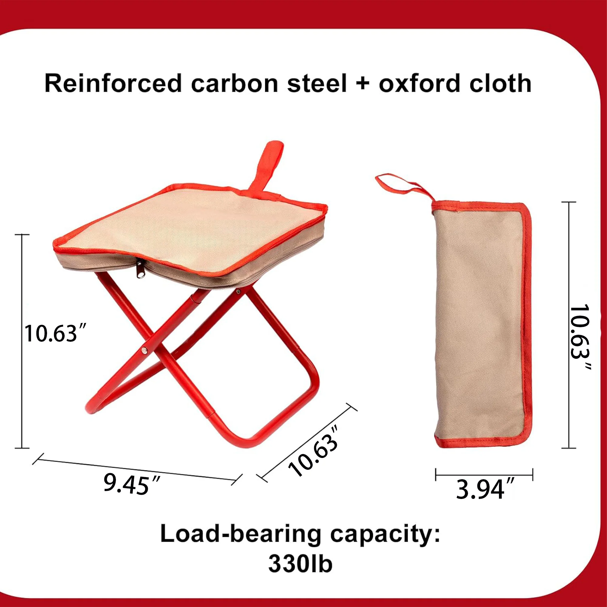 Portable Outdoor Folding Zipper Stool