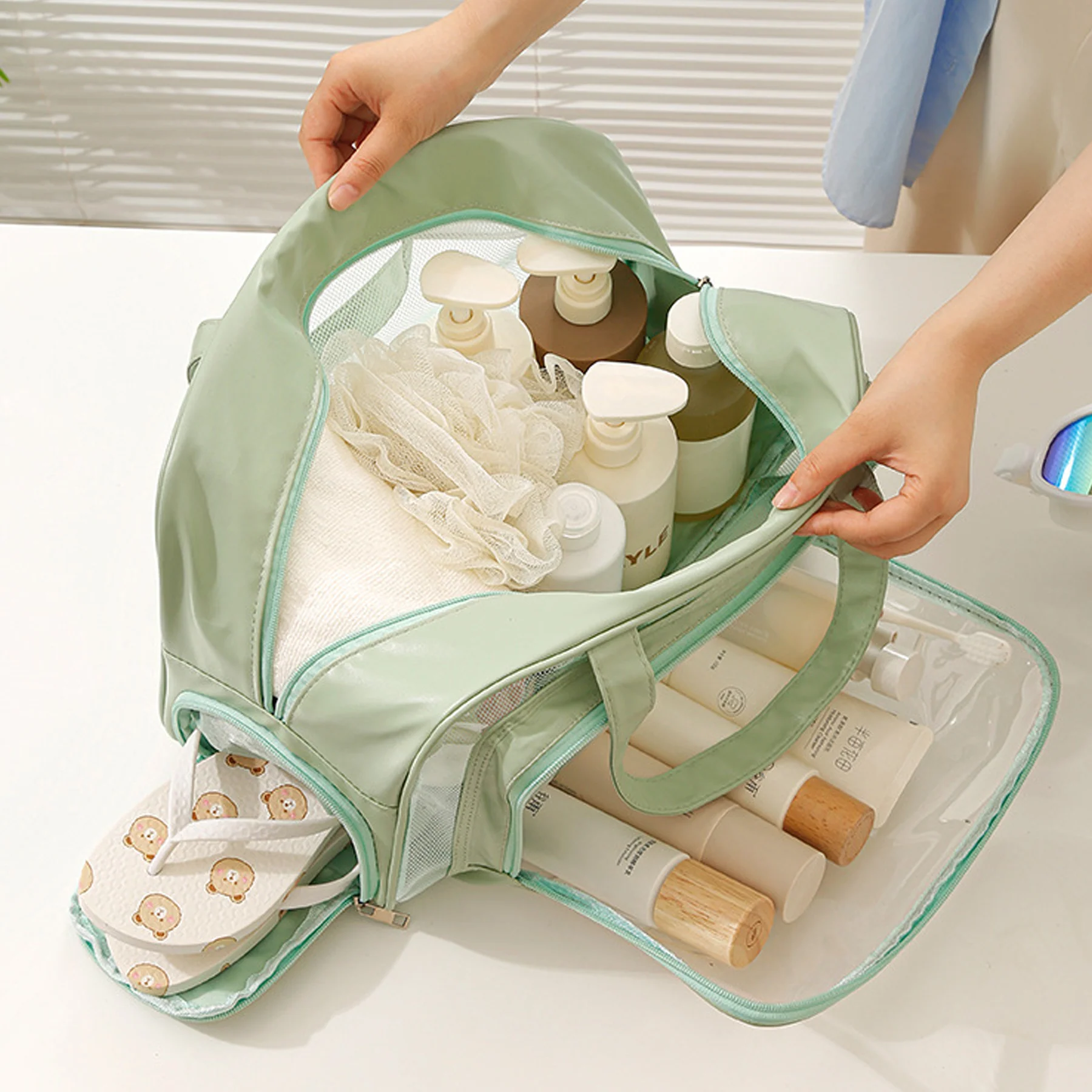 Clear Travel Toiletry Bag With Handles