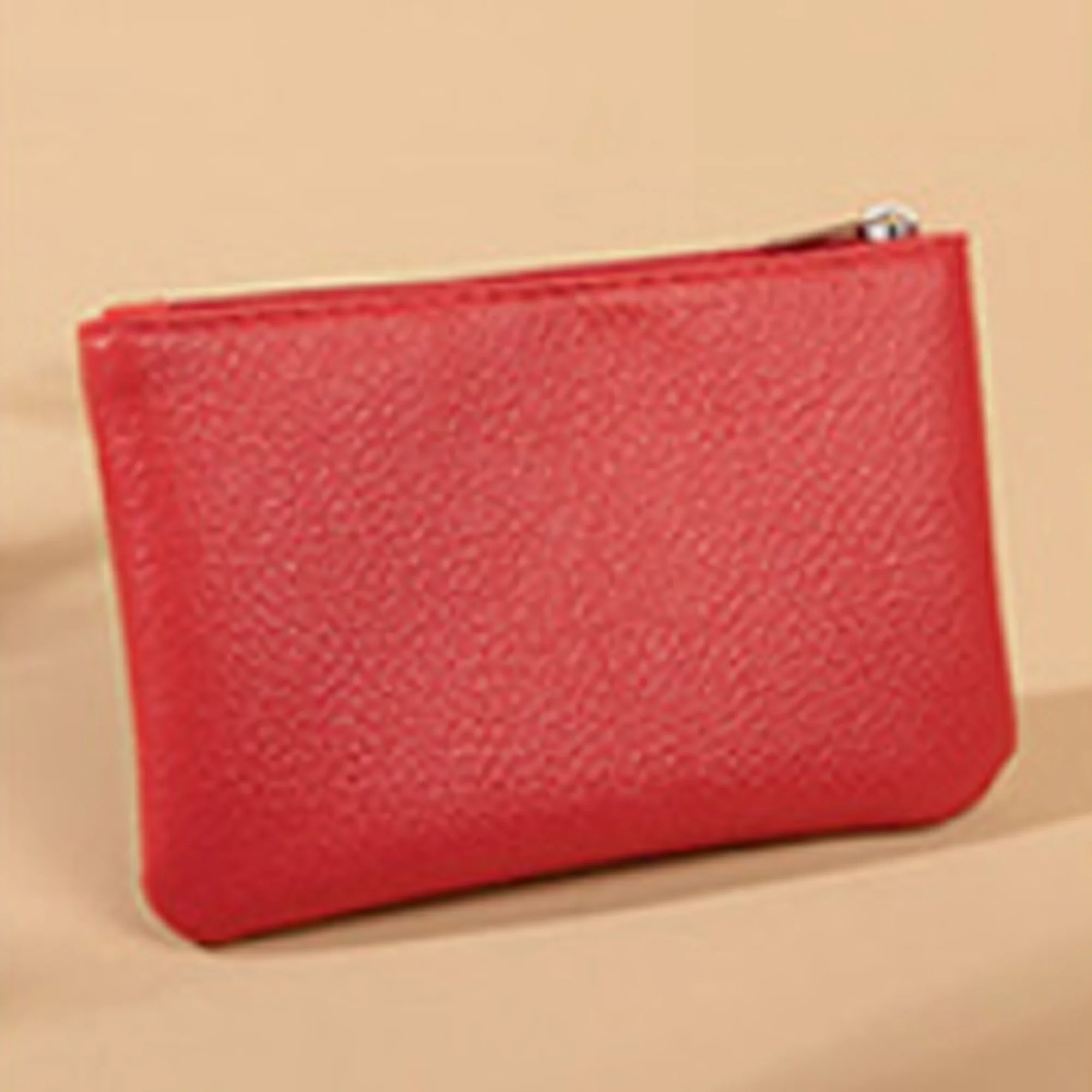 Leather Zipper Coin Purse