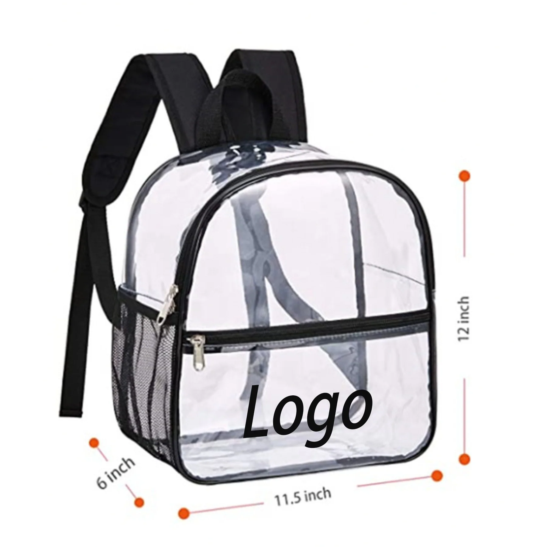 Security Clear Backpack With Water Bottle