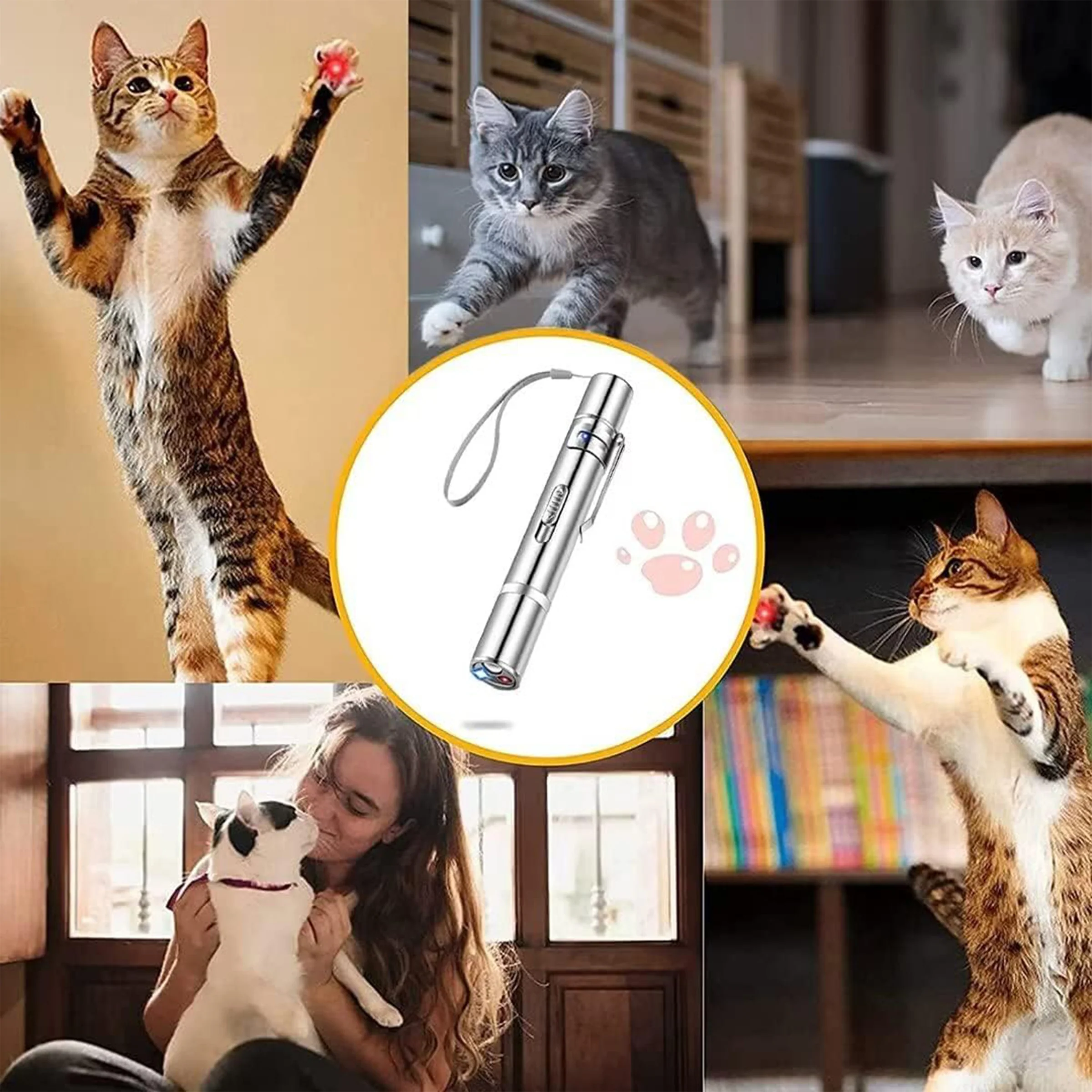 3 Lights 5 Patterns Laser Toy Pointer