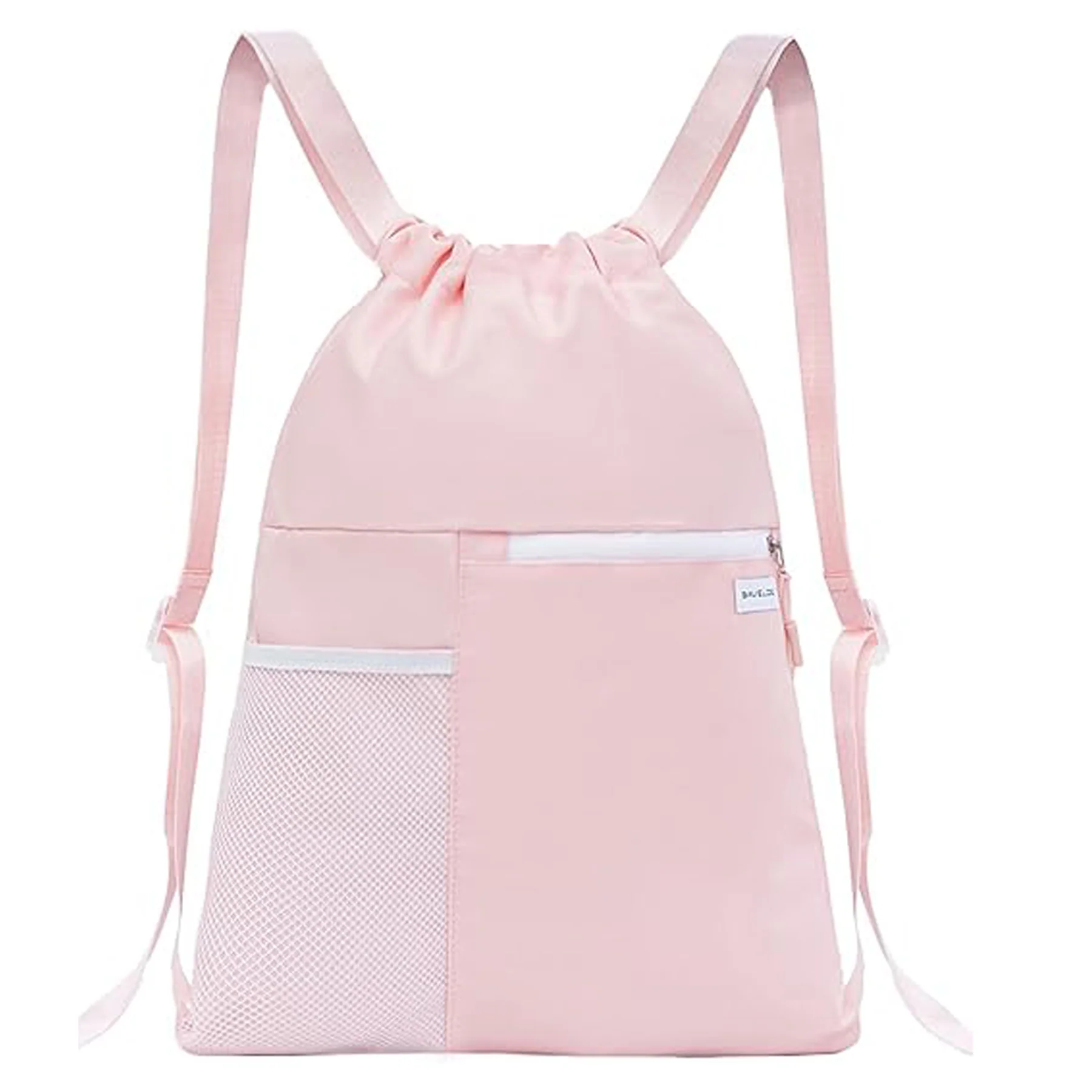 Drawstring Backpack With Mesh Pocket