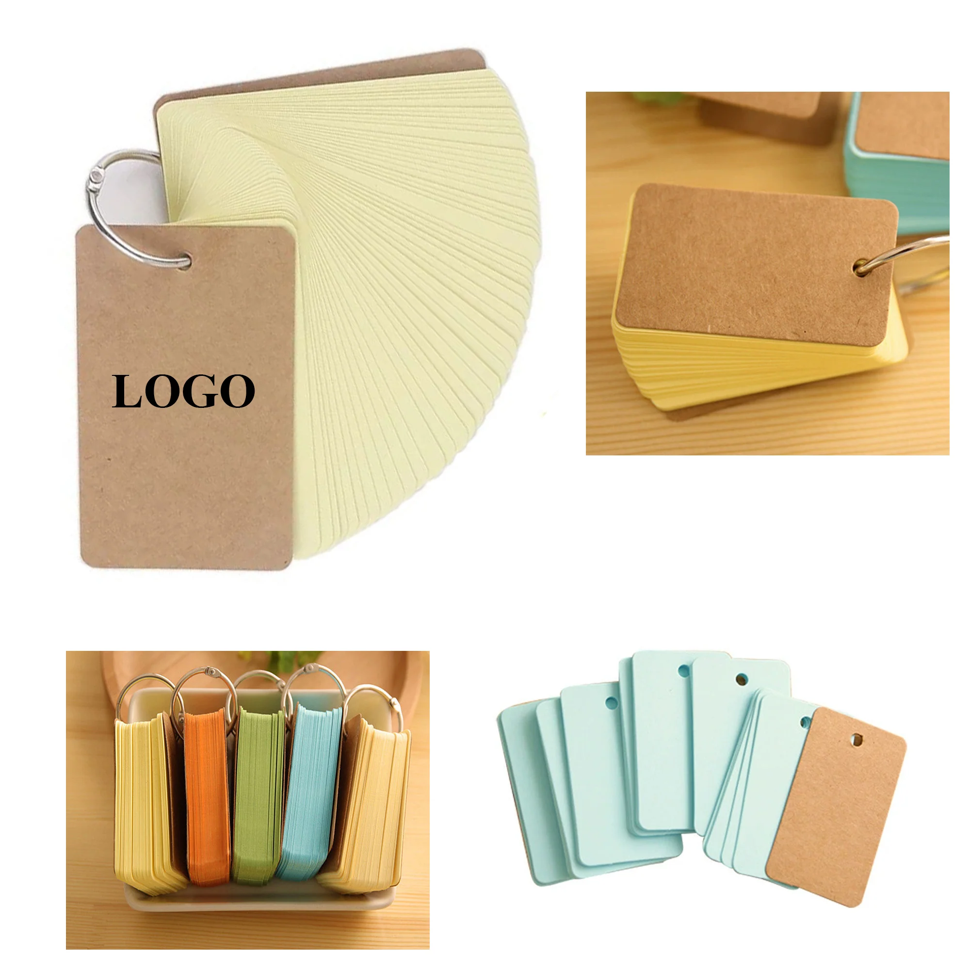 50 Sheets Notecards With Binder Ring