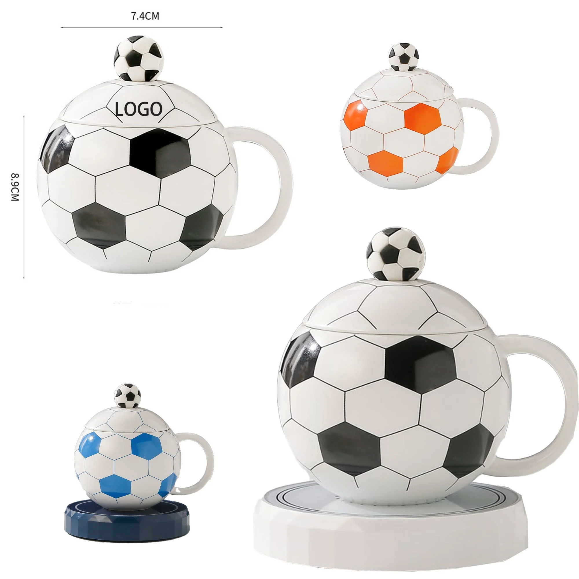 Football-Shaped Ceramic Mug