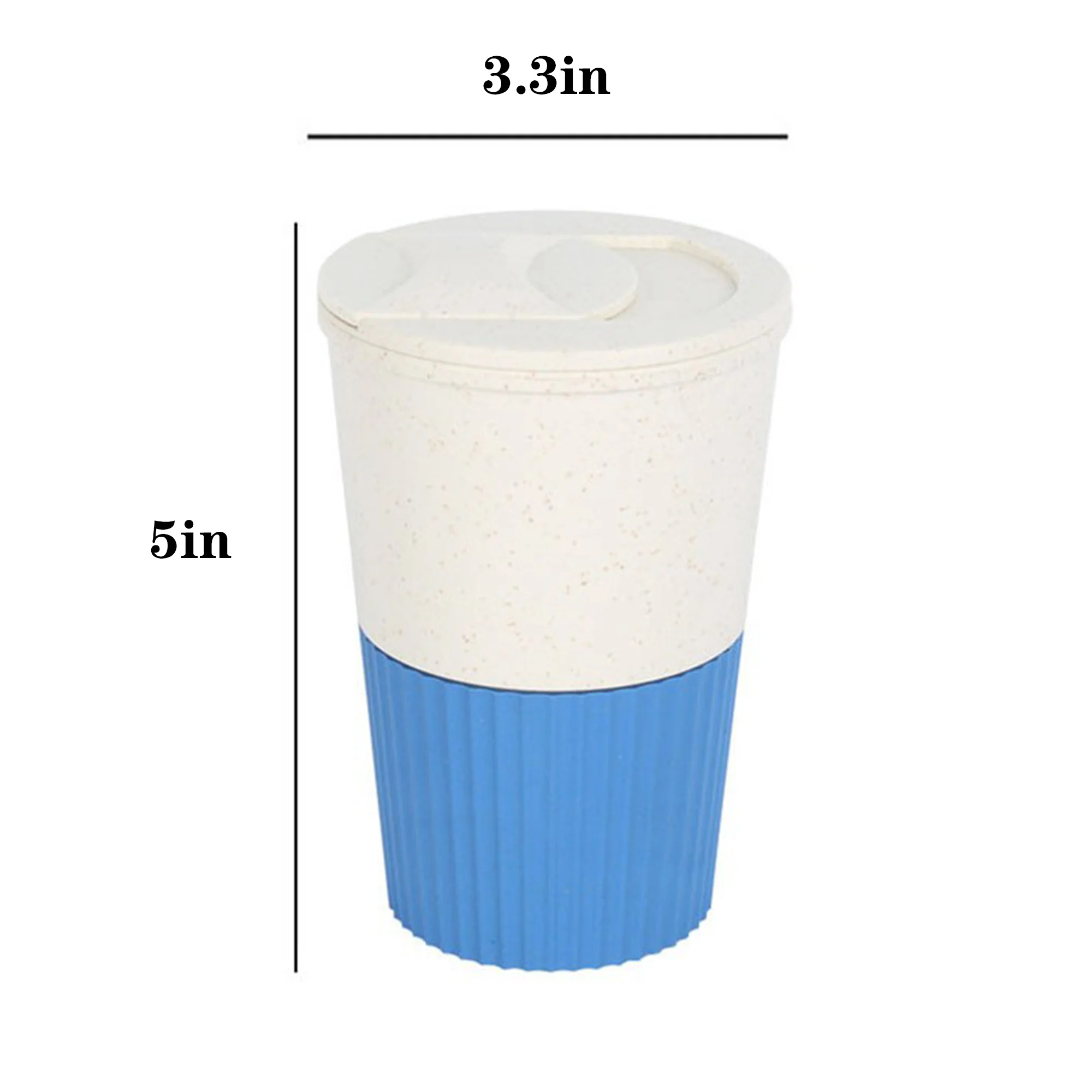 13 Oz Wheat Straw Coffee Cup with Lid