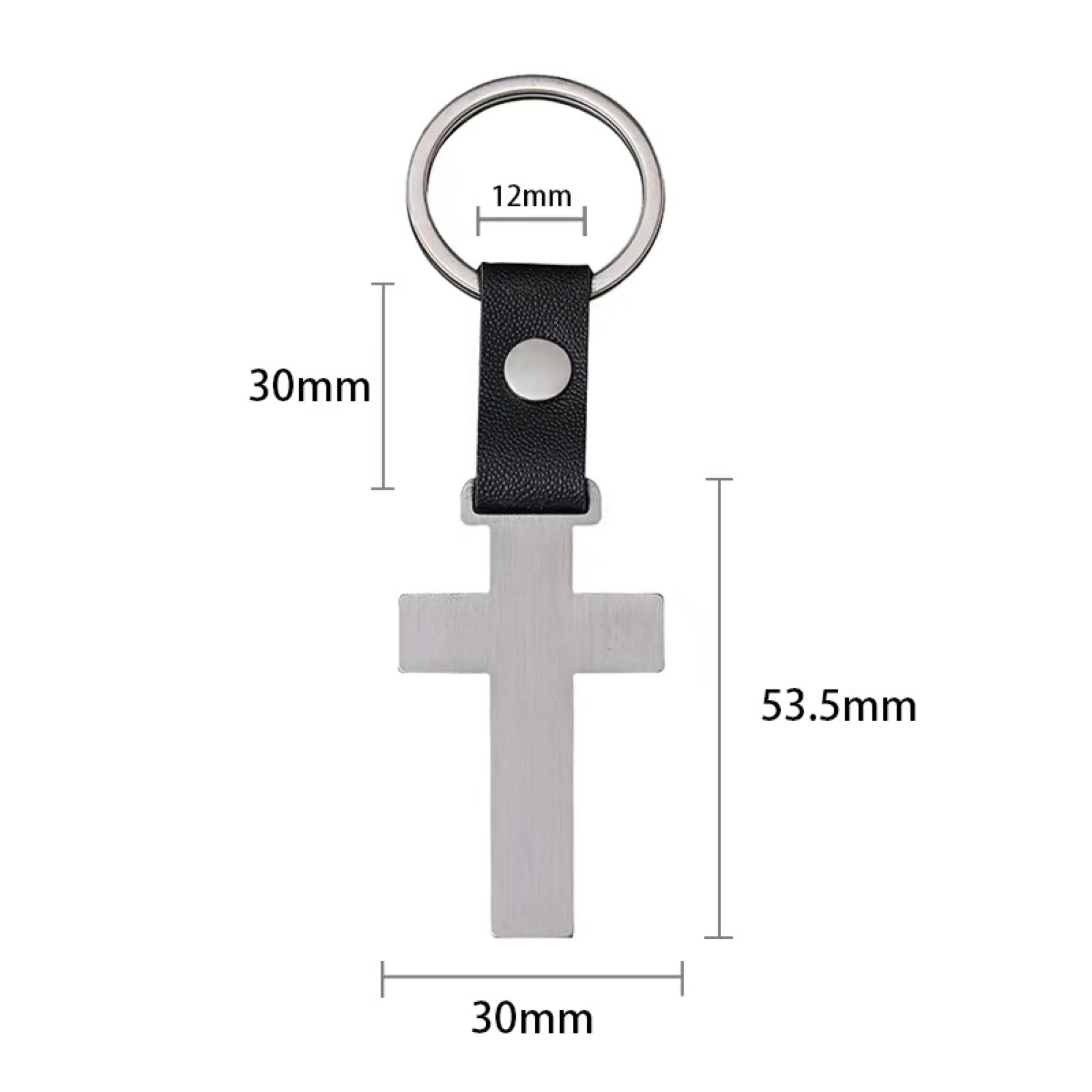 Custom Cross Metal Keychain