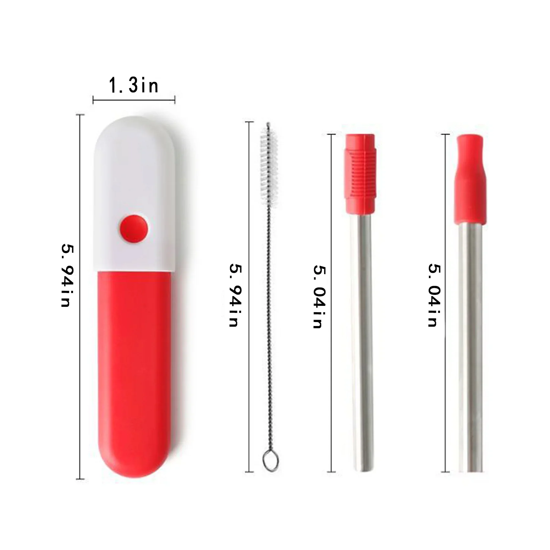 Reusable Stainless Steel Straws Set