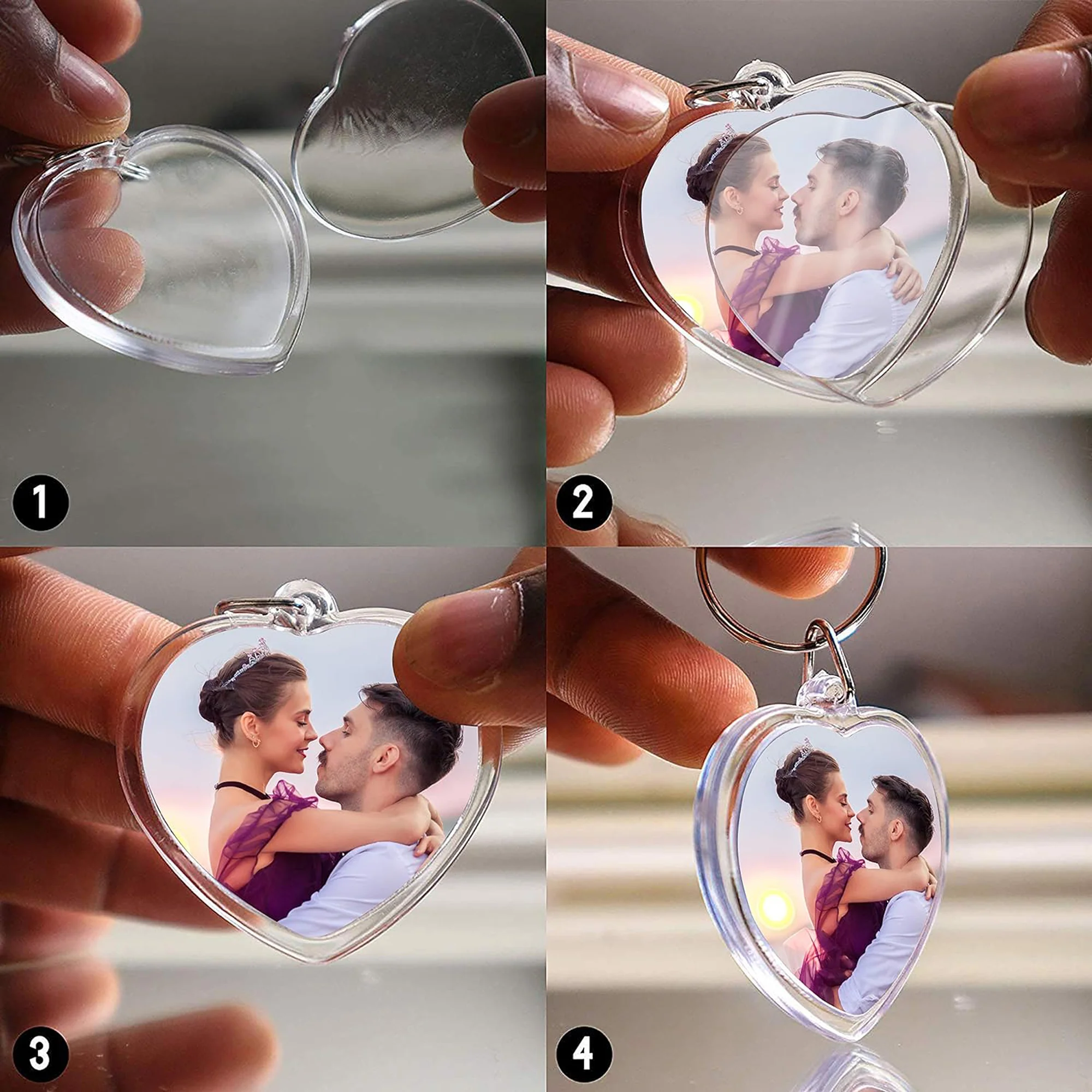 Clear Acrylic Photo Keychains