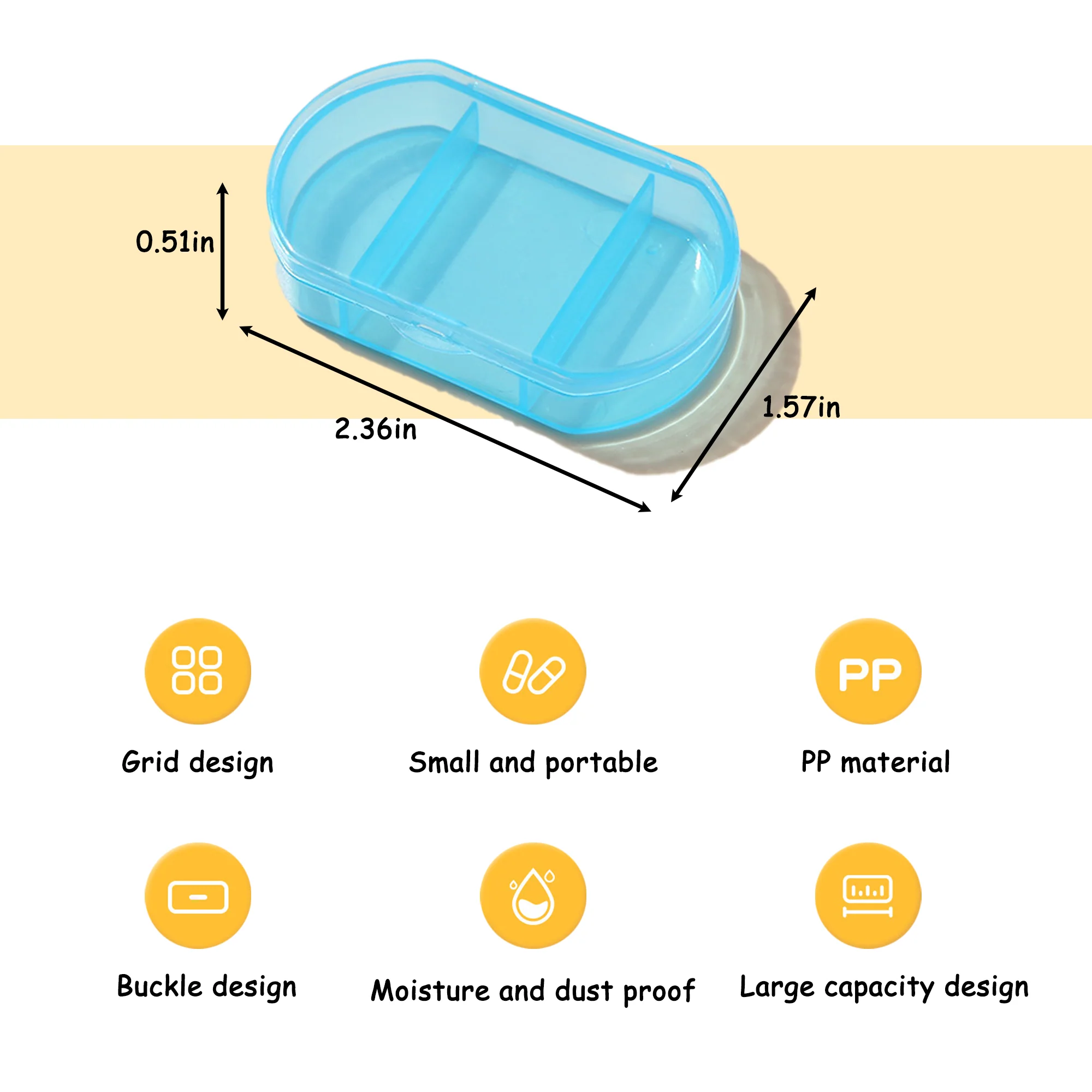 Mini Plastic Pill Box