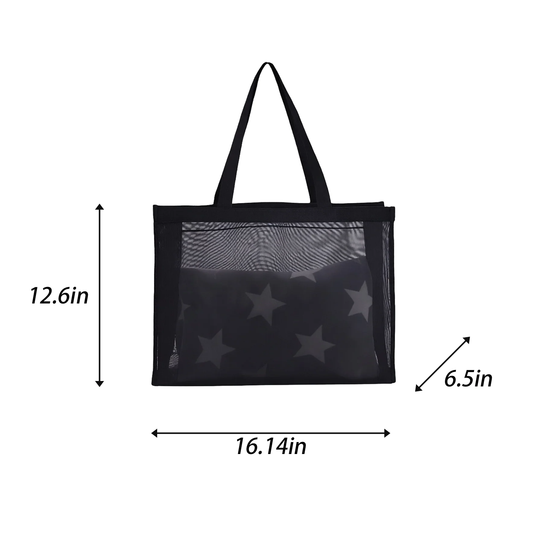 See-Through Mesh Tote Beach Bag