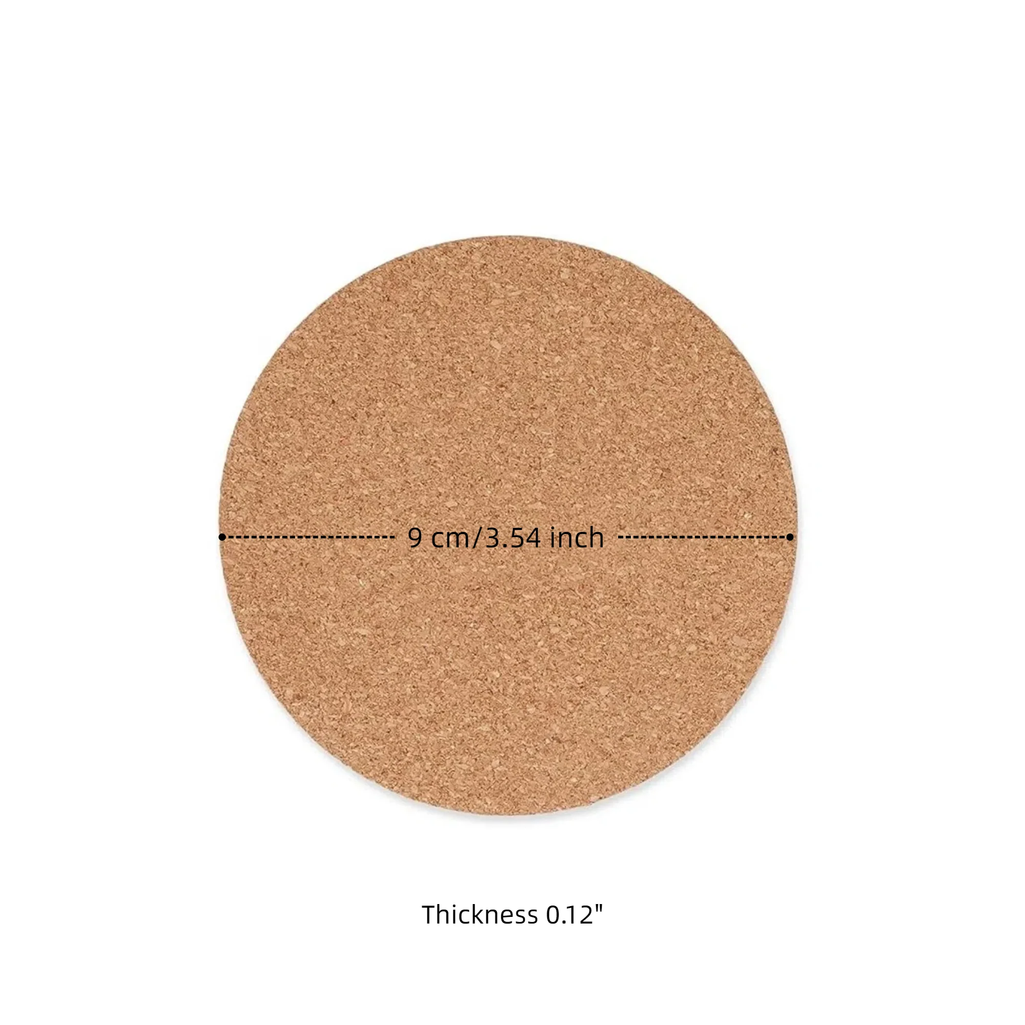 3.5" Round Cork Coaster