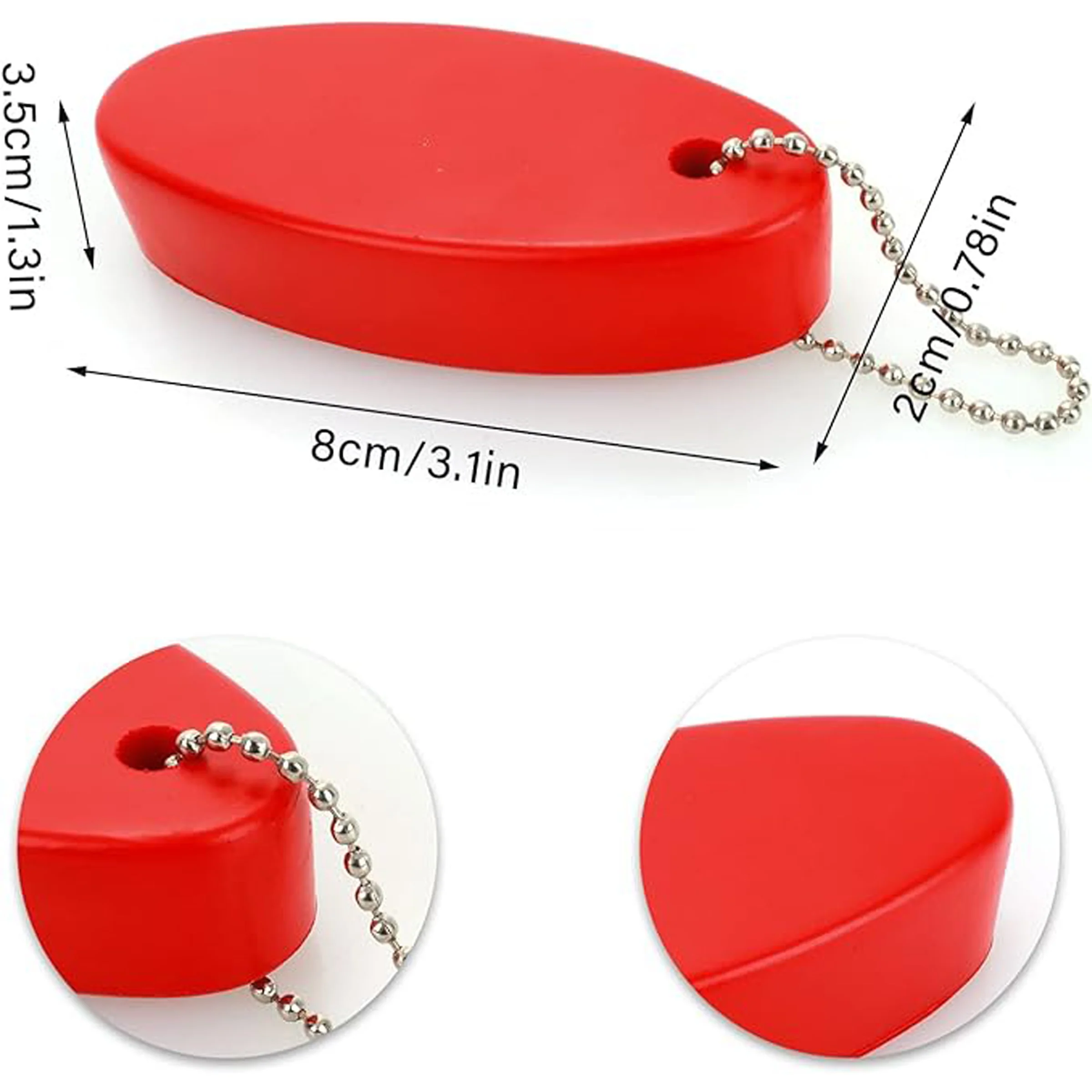 Portable Oval Foam Floating Keychain