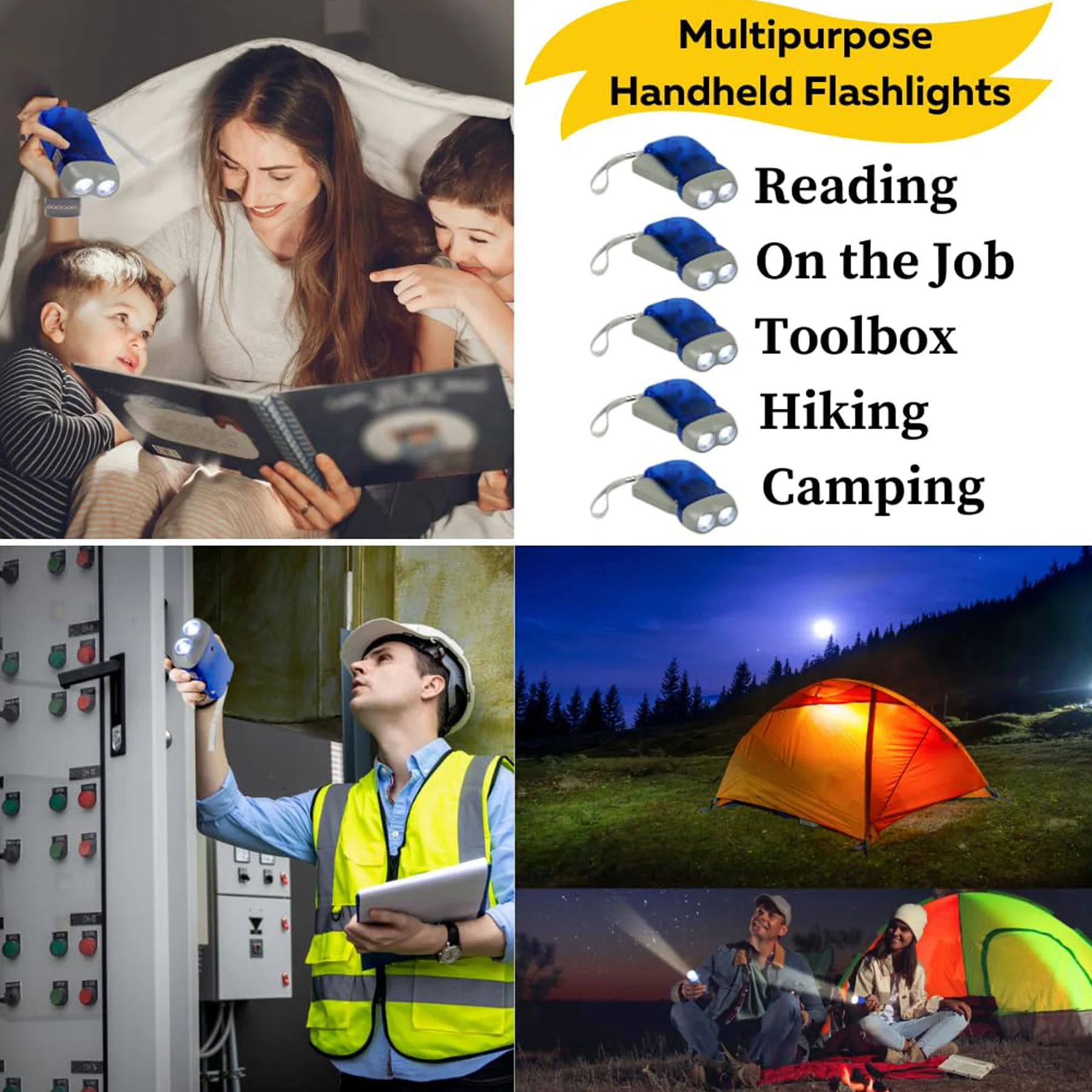 Hand Crank Emergency LED Flashlight