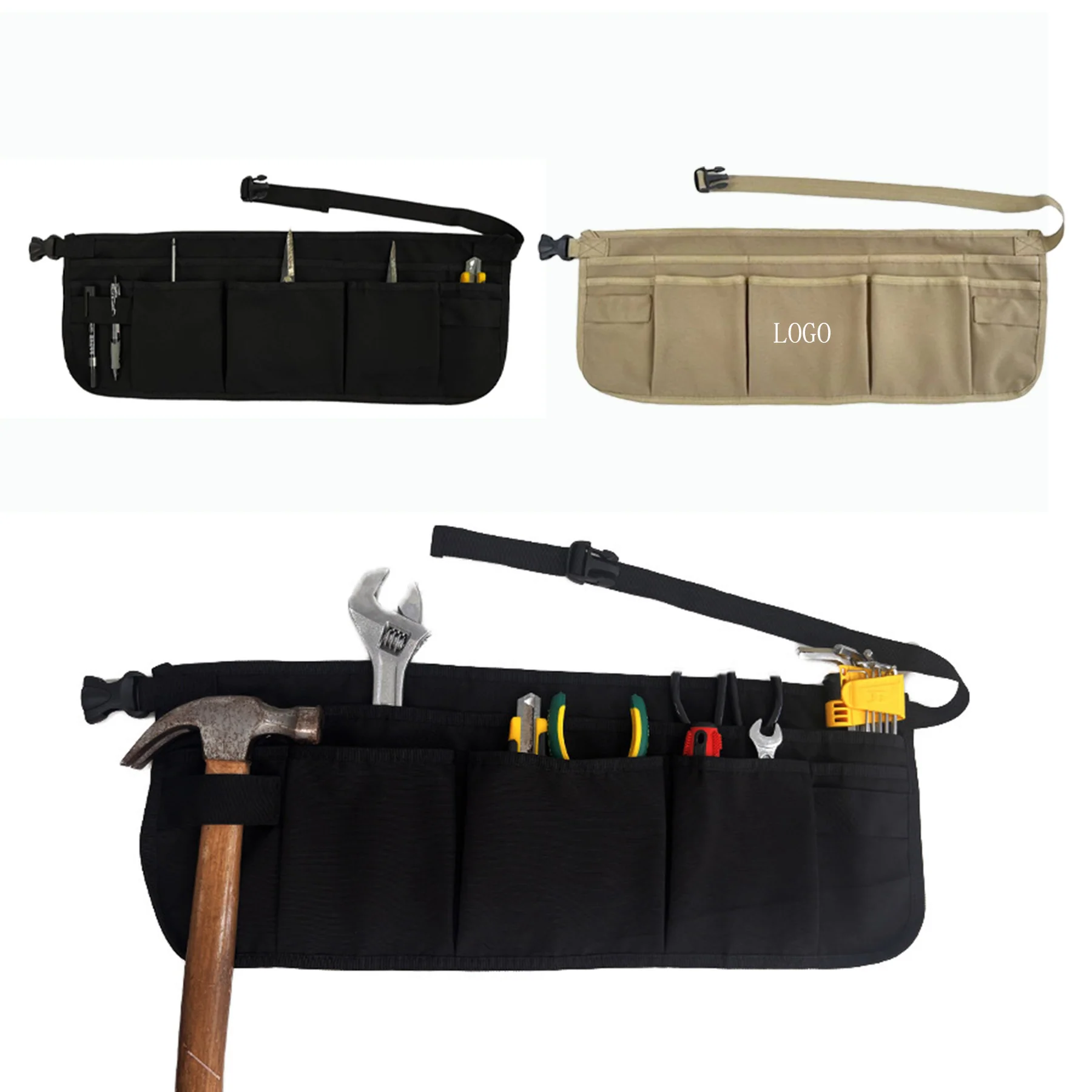 Waterproof Adjustable Polyester Waist Tool Apron For Worker