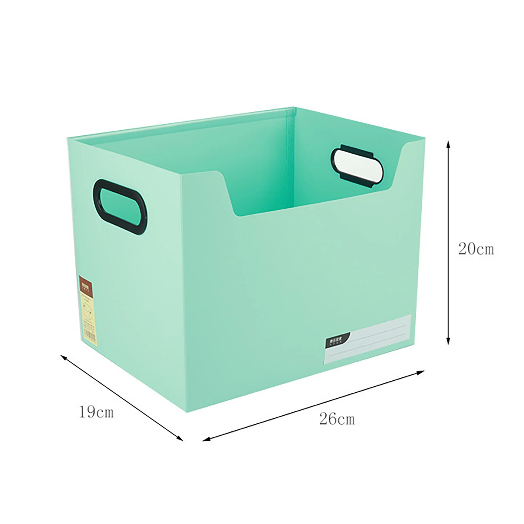 Side Handle Portable Open Desktop Plastic File Storage Box