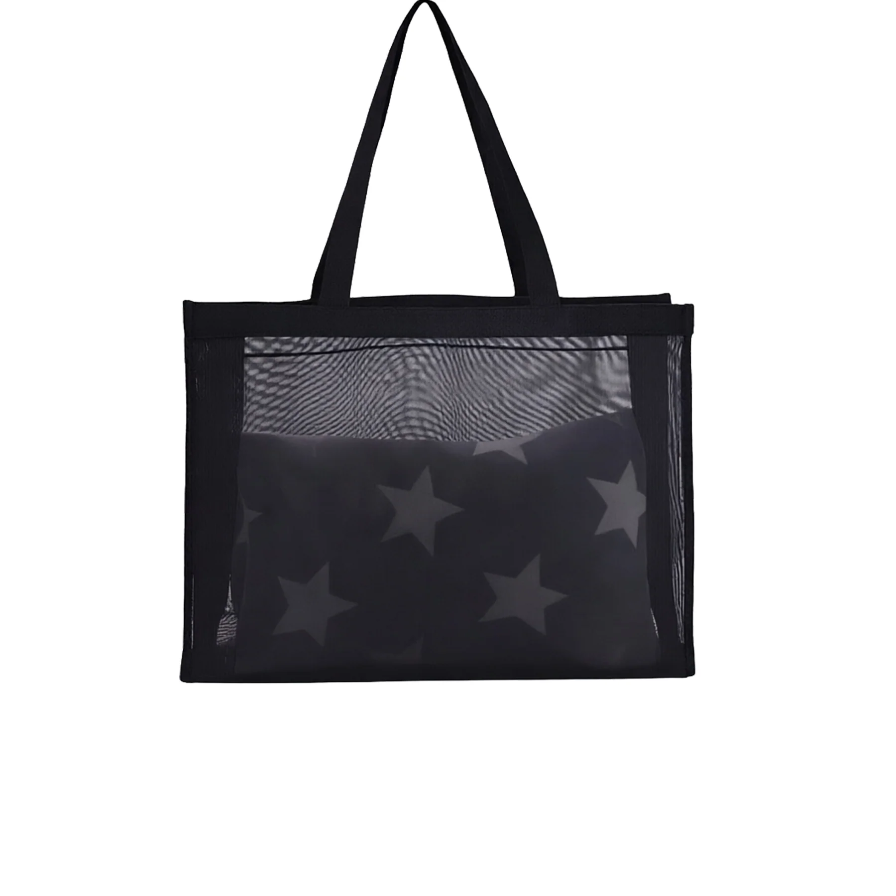 See-Through Mesh Tote Beach Bag