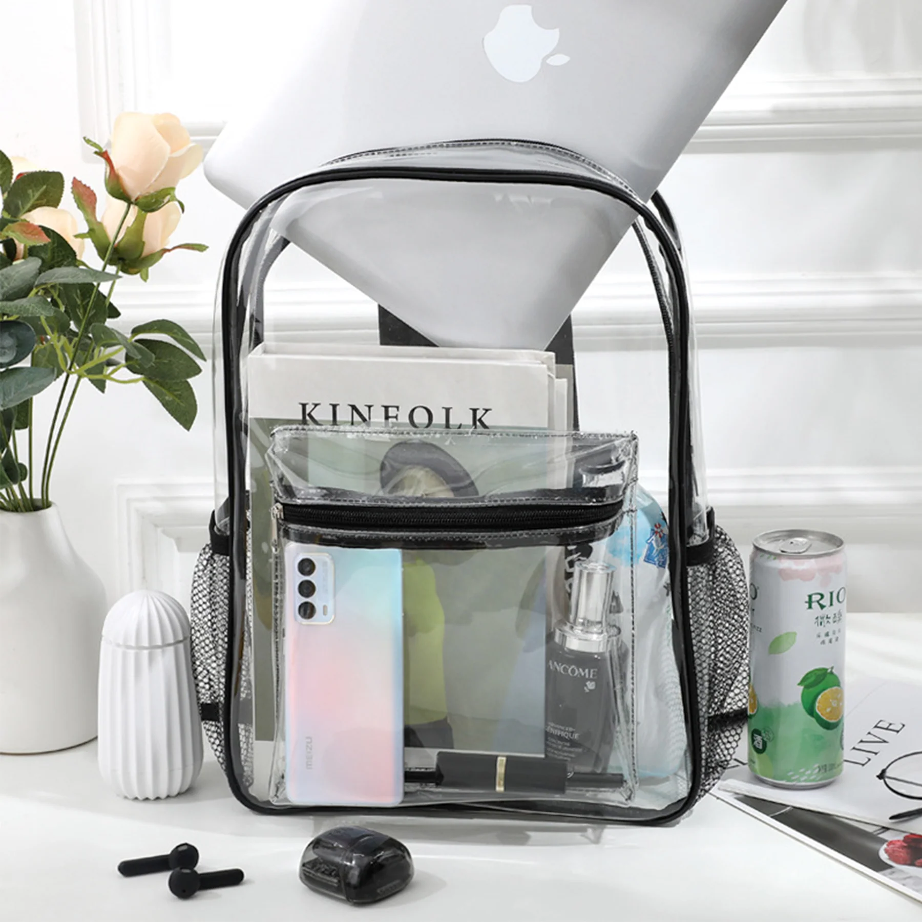 Lightweight Transparent PVC Outdoor Sports Backpack