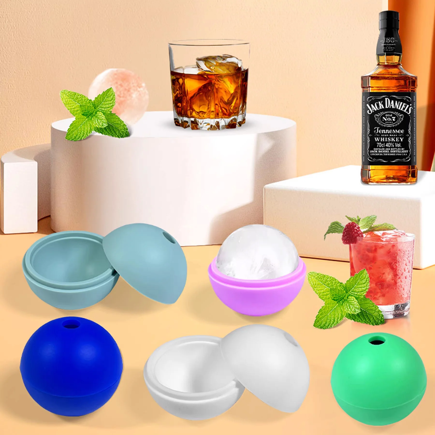2.5 Inch Round Ice Ball Mold Perfect For Whiskey