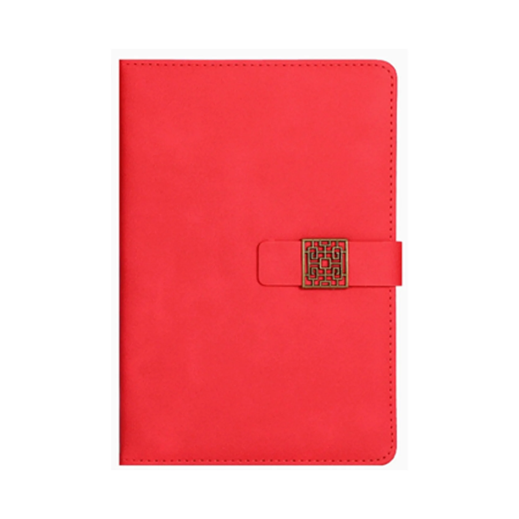 Window Lattice Snap Closure A5 PU Leather Notebook