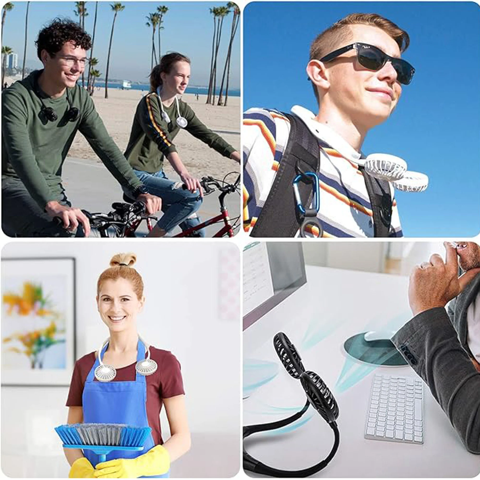 Hands Free Hang Around Neck Fans Hanging Sport
