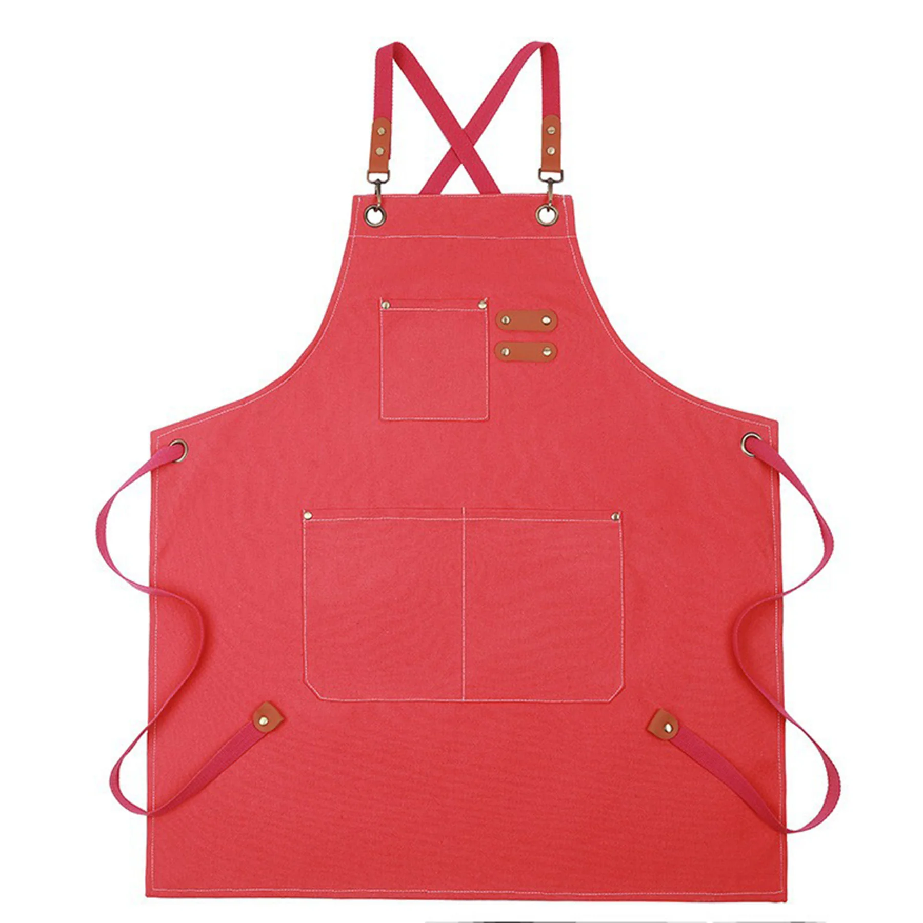 Baking Shop Work Canvas Apron With Adjustable Straps