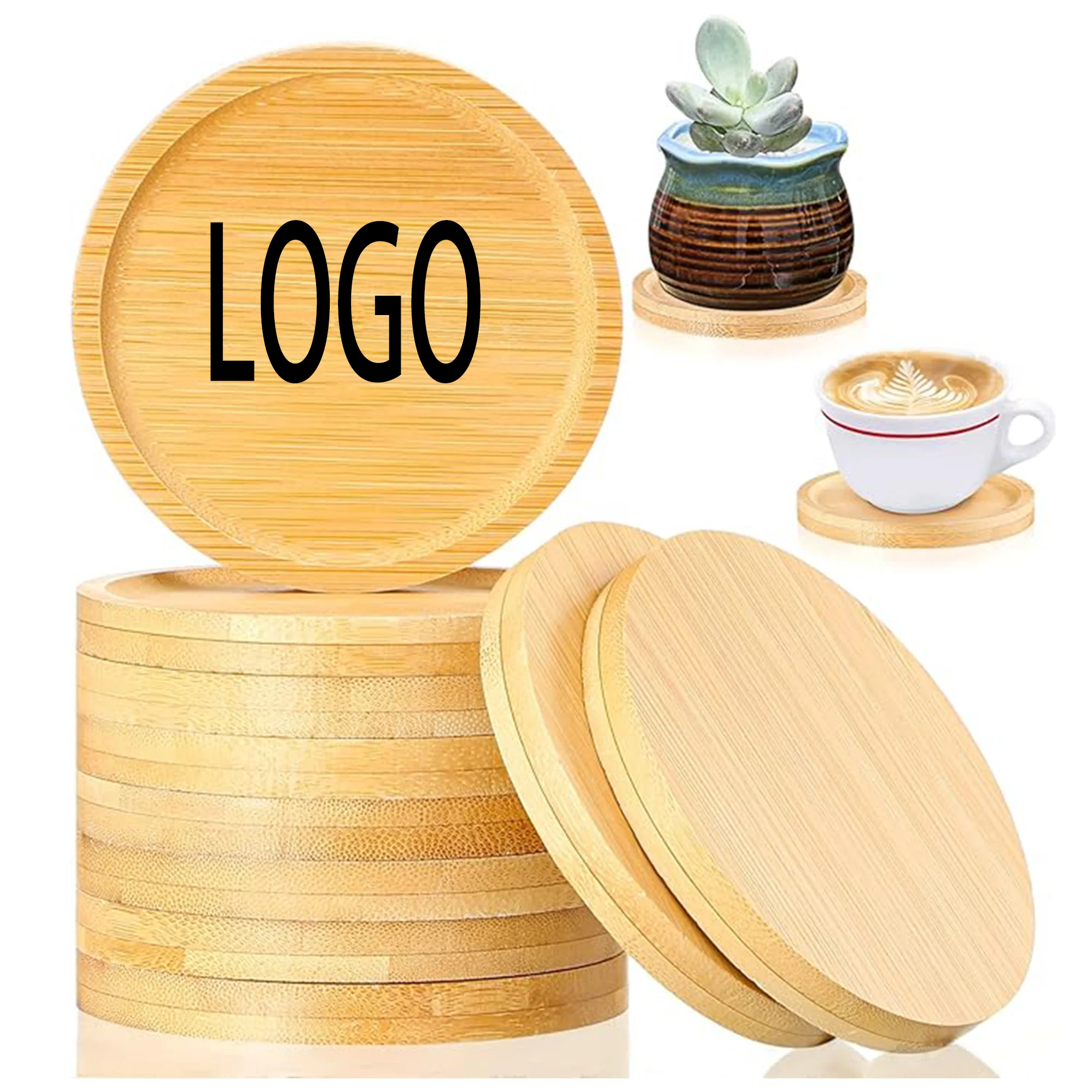 4" Bamboo Coaster