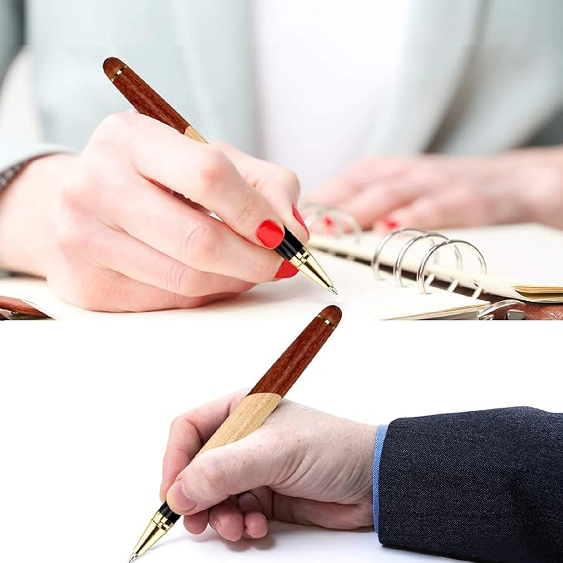 Luxury Wooden Ballpoint Pen Gift Set with Business Pen Case