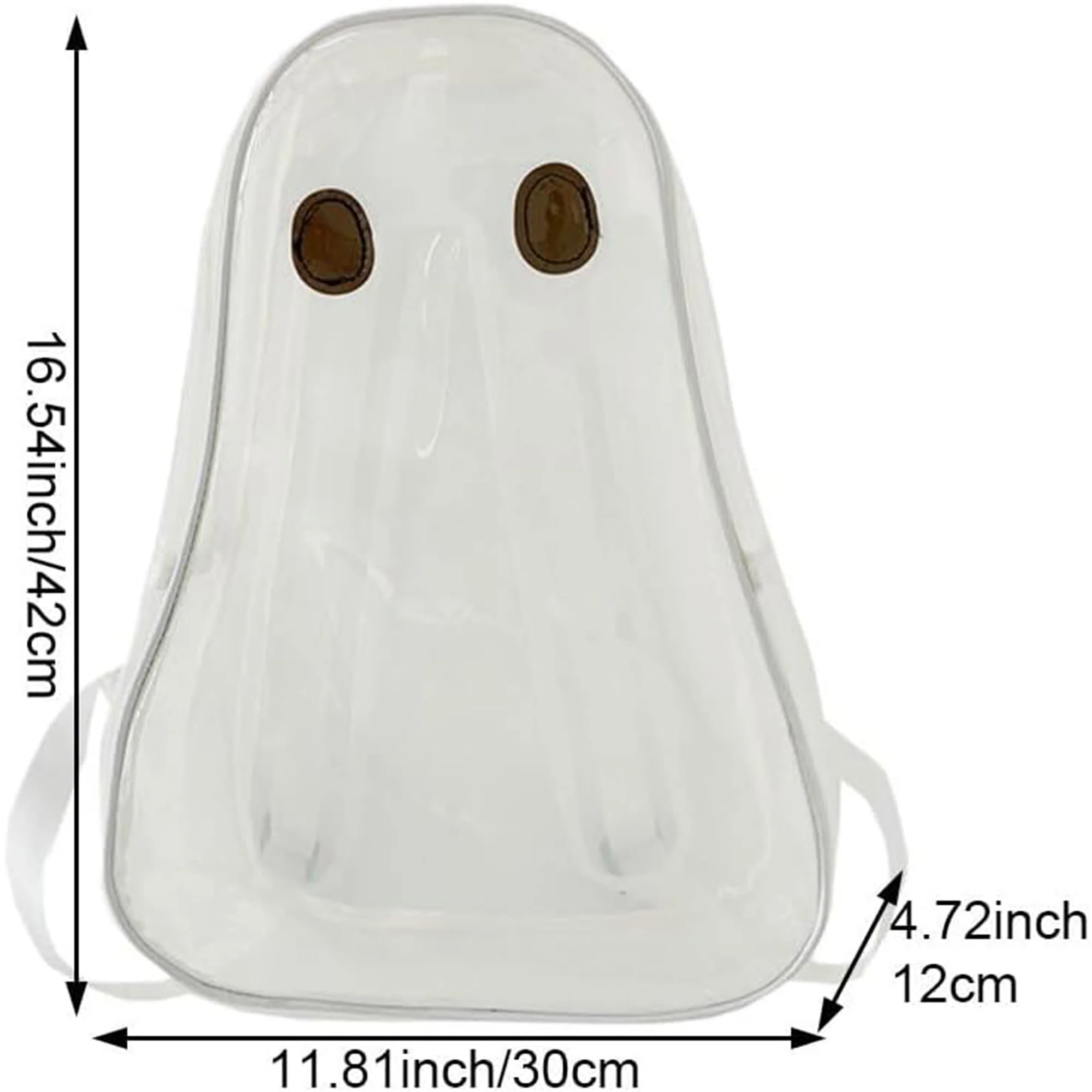 Halloween Ghost Pattern Clear Backpack
