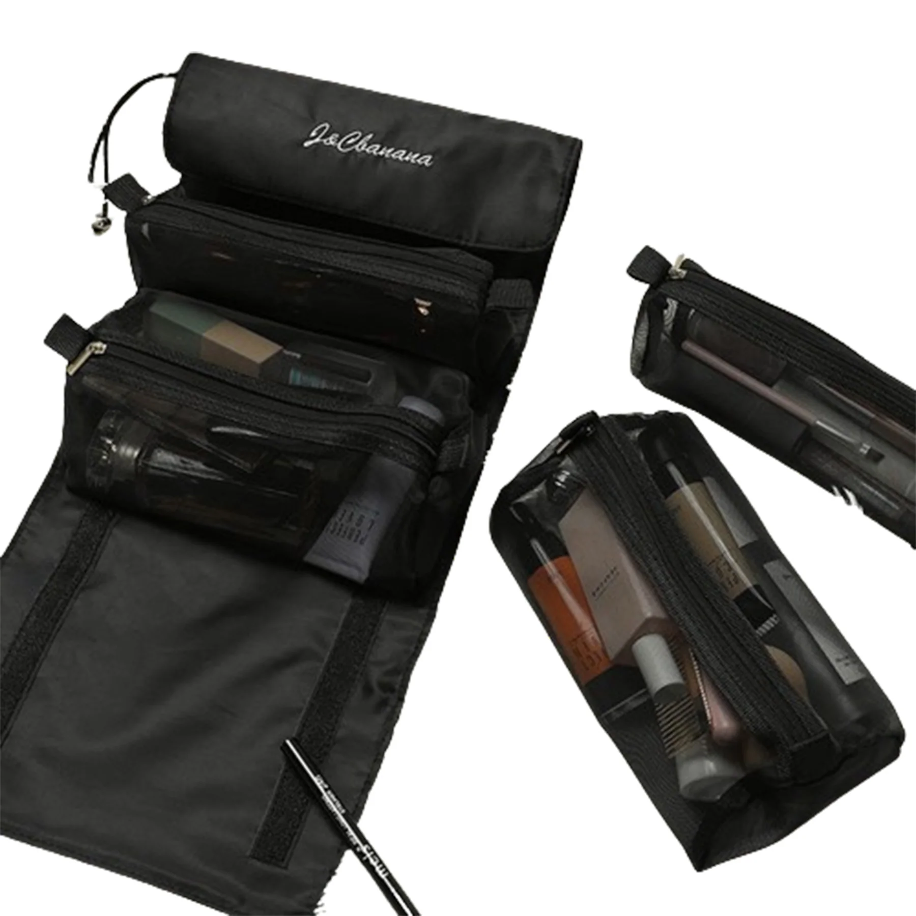 4 In 1 Detachable Roll Up Cosmetic Bag