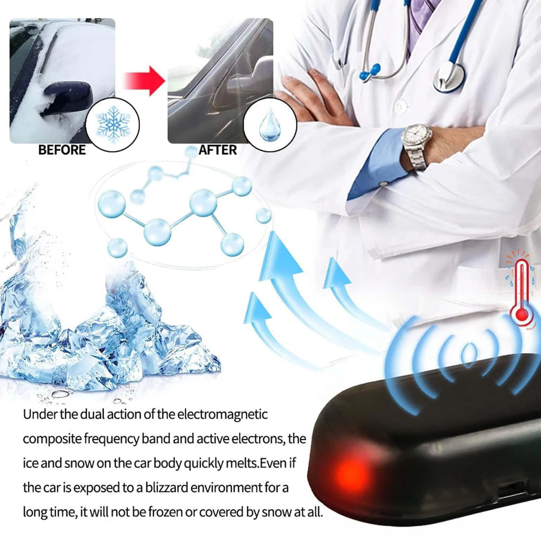 Electromagnetic Car Snow & Ice Remover