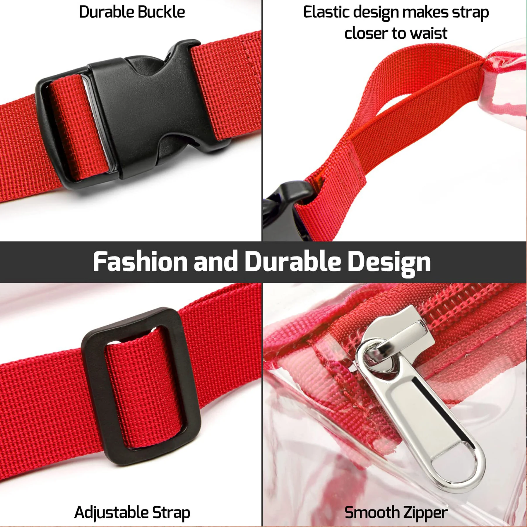 Clear Stadium Fanny Pack with Strap