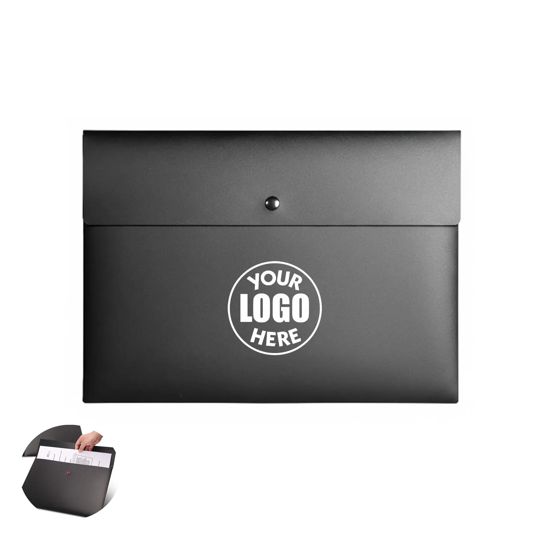 A4 Document Bag With Snap Closure