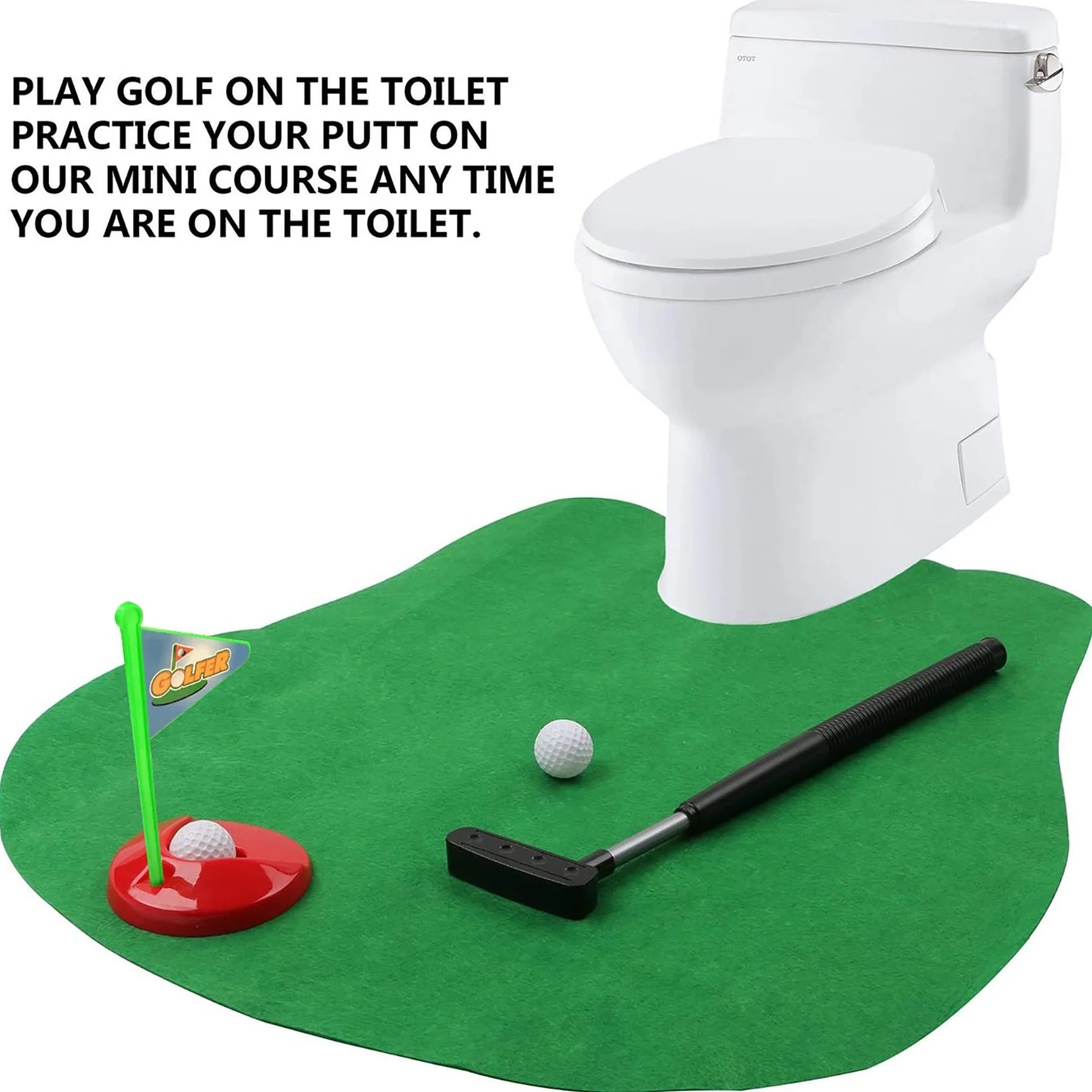 Golf Toilet Toy Potty Putter Putting