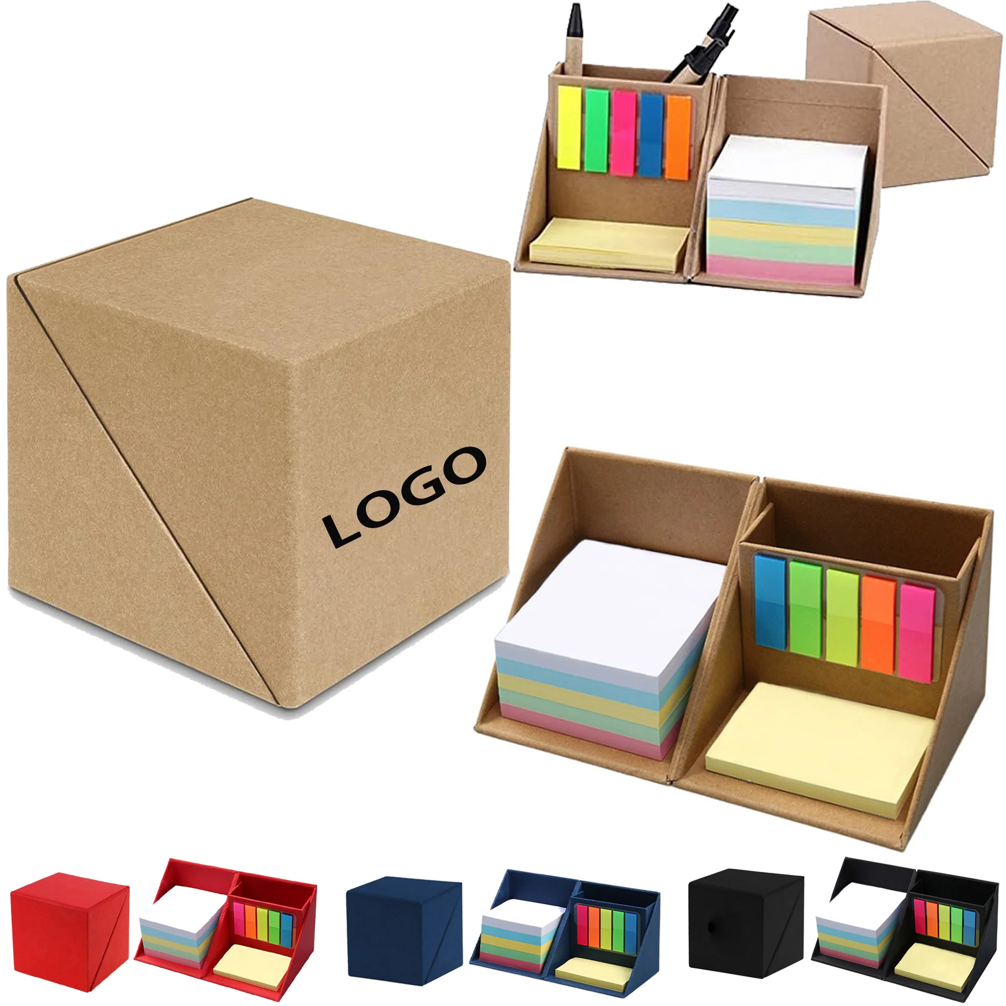 Cube Foldable Pen Holder Sticky Notes