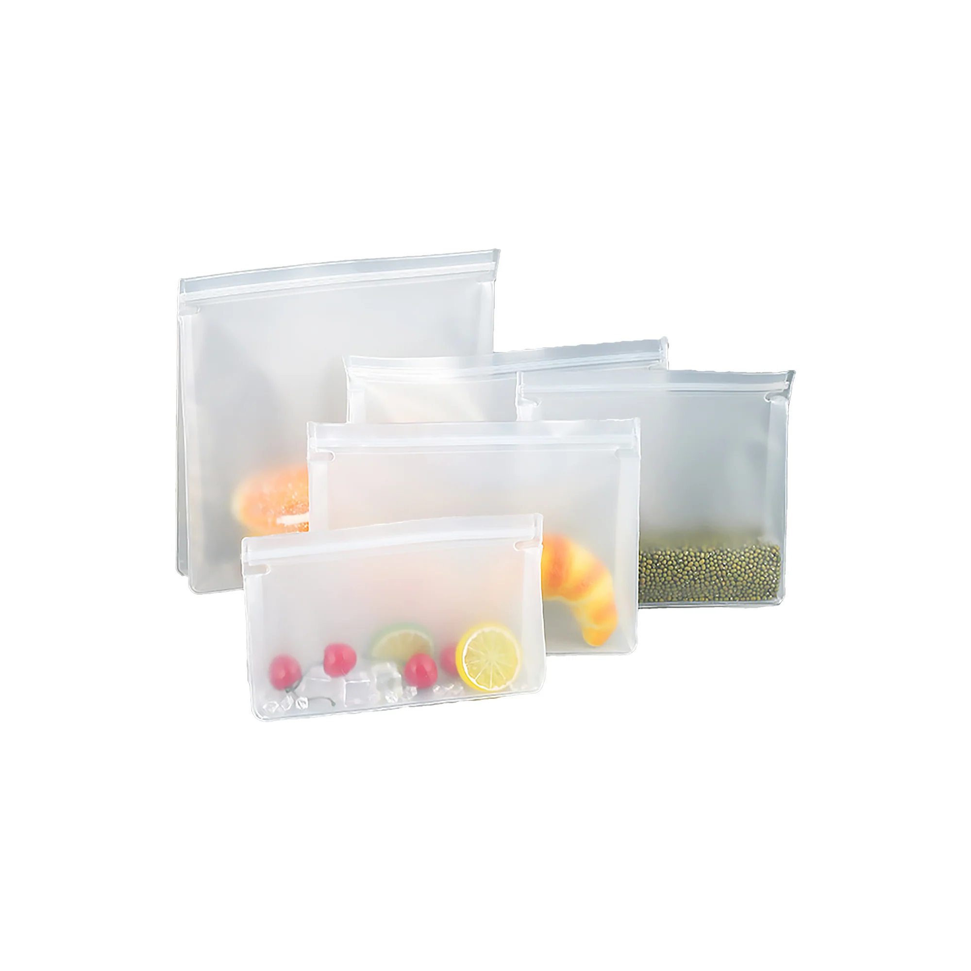 Clear Self-Sealing Zipper EVA Food Storage Bags